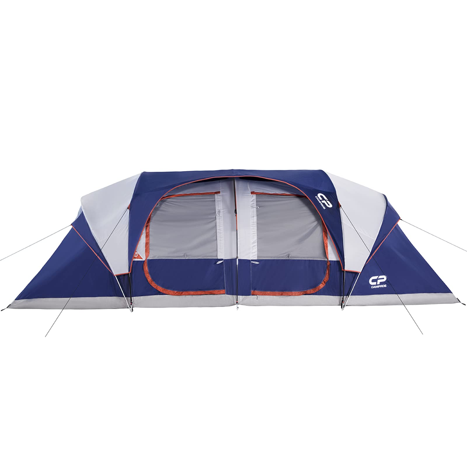 CAMPROS CP Tent 12 Person Camping Tent - 2 Room Family Cabin Tent with 6 Large Mesh Windows | Weather Resistant, Double Layer Design & Room Divider Curtain | Portable with Carry Bag | Perfect for Family Camping, Outdoor Adventures & Backpacking Trips