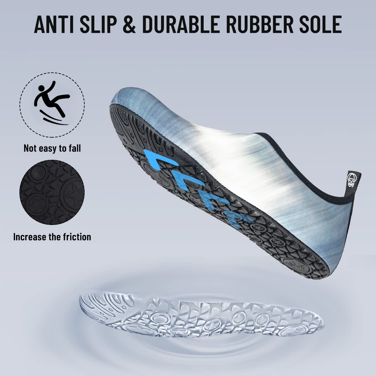Men's & Women's Quick-Dry Water Shoes - Barefoot Beach Pool Shoes for Surfing, Swimming & Water Sports | Aqua Yoga Socks for Yoga, Beach Walking & Outdoor Activities