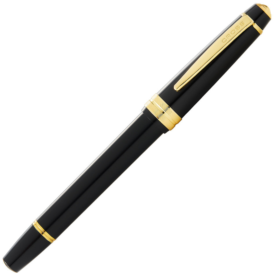 Cross Bailey Light Fountain Pen - Black with Gold Trim - Premium Writing Instrument for Calligraphy, Journaling & Office Use