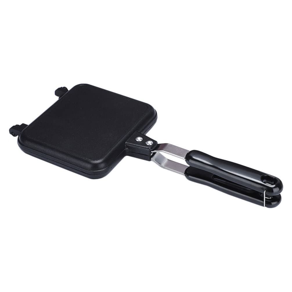 DOITOOL Nonstick Double-Sided Grill Pan - Perfect for Grilled Cheese, Sandwiches, Panini & Waffles - Easy Flip Design for Even Cooking - Ideal for Breakfast, Lunch & Quick Meals