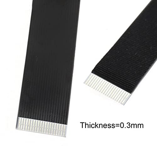 Cablecc Down Angled USB 2.0 Type-A Male to Micro USB 5Pin Male Data Flat Slim FPC Cable - 20cm High-Speed Charging & Sync Cable for FPV Drones, External Hard Drives, Smartphones & Android Devices - Perfect for RC Models, Data Transfer & Mobile Charging