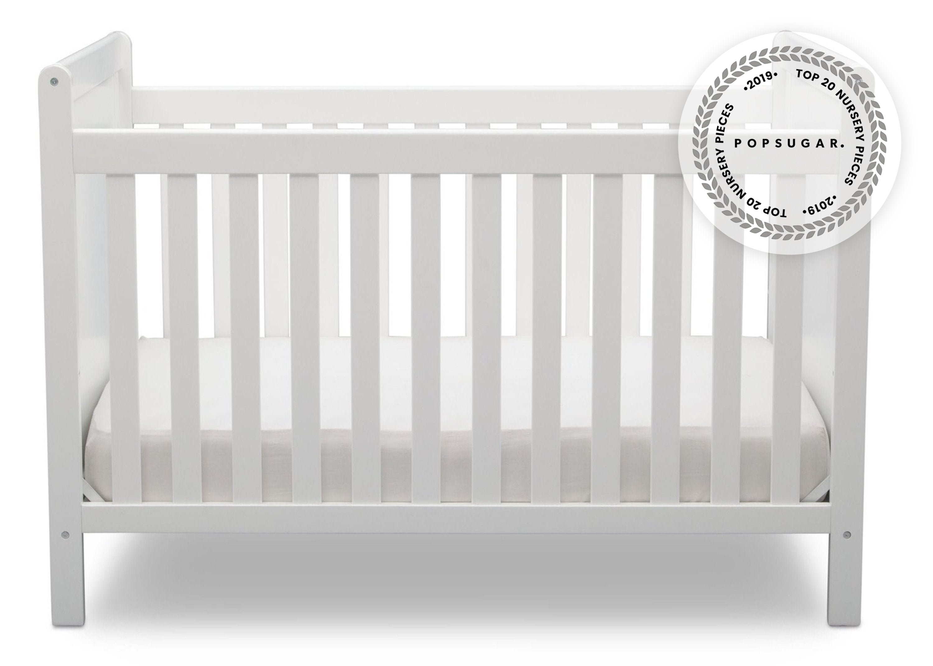 Sunnyvale 4-in-1 Convertible Baby Crib to Toddler Bed - White Nursery Furniture for Newborns & Kids - Perfect for Nursery, Bedroom & Daycare