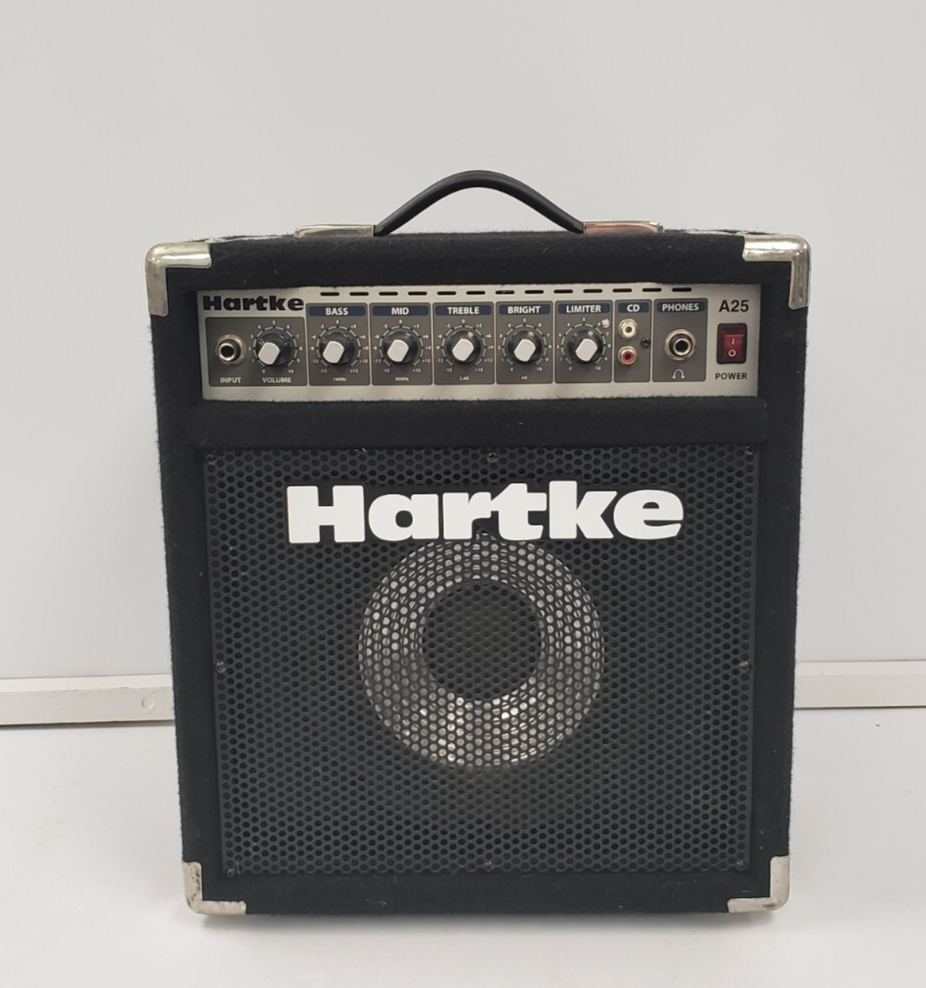 Hartke A25 Bass Amplifier - 25W Portable Bass Guitar Amp for Practice & Small Gigs | Home Studio & Live Performance Use