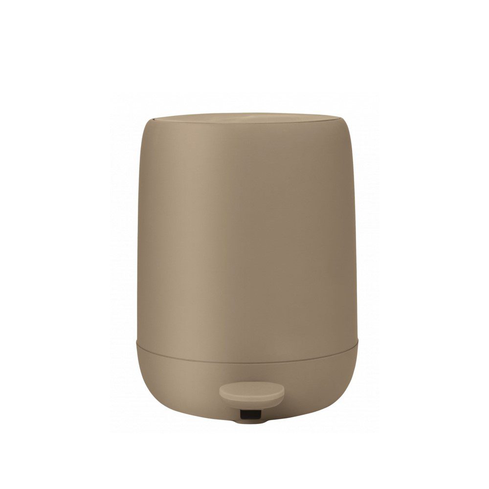 BLOMUS Sono Pedal Trash Can - 30cm Height, Large Size, Tan - Perfect for Kitchen, Bathroom & Office Waste Disposal