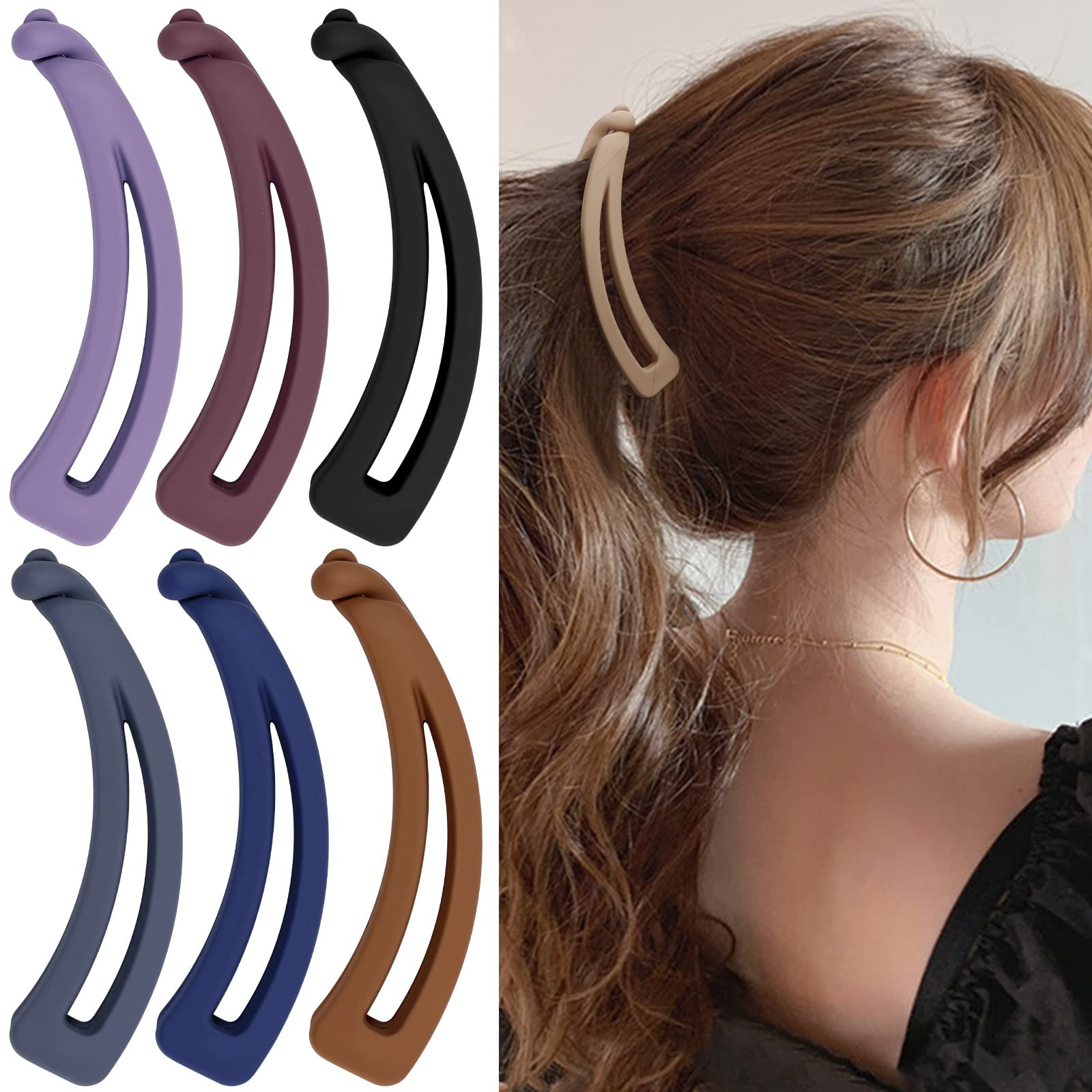 Velscrun 7-Pack Banana Hair Clips - 4