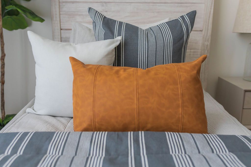 Stylish Beau Lumbar Pillow Cover - Soft Decorative Cushion Case for Sofa, Bed, Chair - Perfect for Living Room, Bedroom & Office Decor