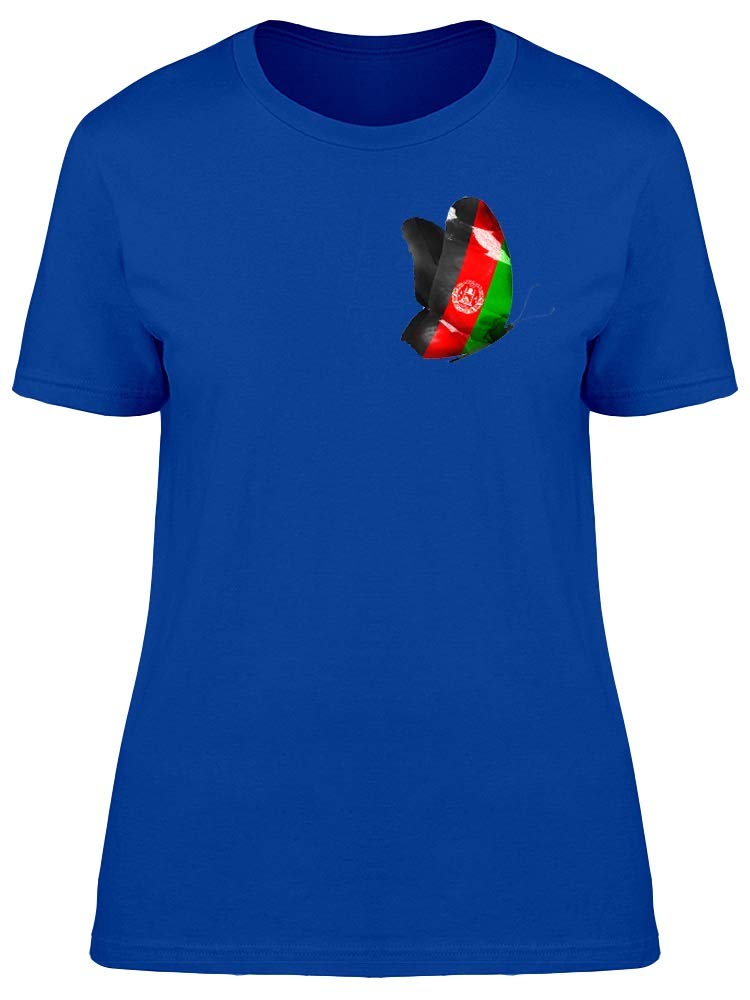 Stylish Afghanistan Cool Butterfly Flag T-Shirt for Women - Trendy Graphic Tee for Casual Wear, Travel & Patriotic Events