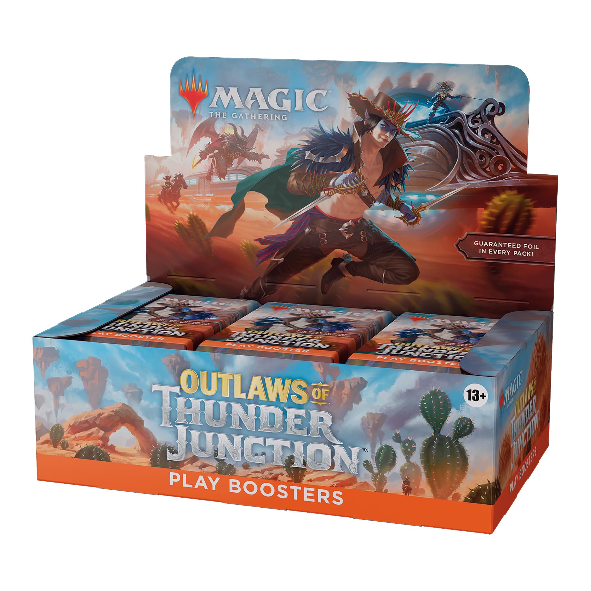 Magic: The Gathering Outlaws of Thunder Junction Play Booster Box - 36 Packs (504 Cards) | MTG Collector's Edition, Trading Card Game for Deck Building & Tournaments | Perfect for Game Nights & Competitive Play