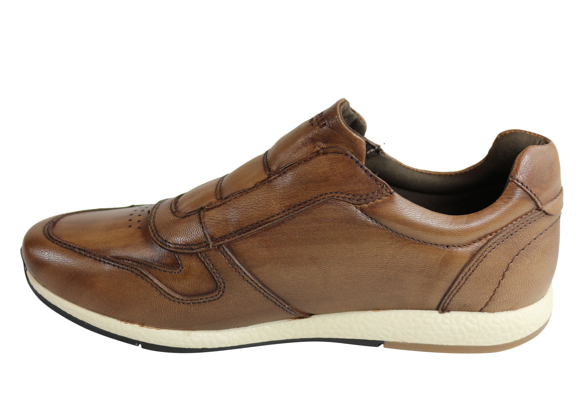 Ferricelli Carlo Men's Leather Slip-On Casual Shoes - Handmade in Brazil - Comfortable Loafers for Work, Travel & Everyday Wear