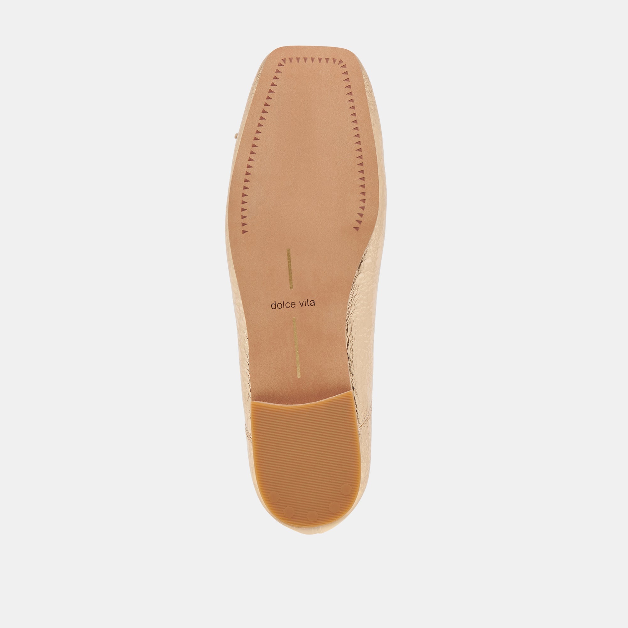 ANISA Distressed Leather Ballet Flats in Gold - Comfortable & Stylish Women's Shoes for Work, Casual Wear & Dance