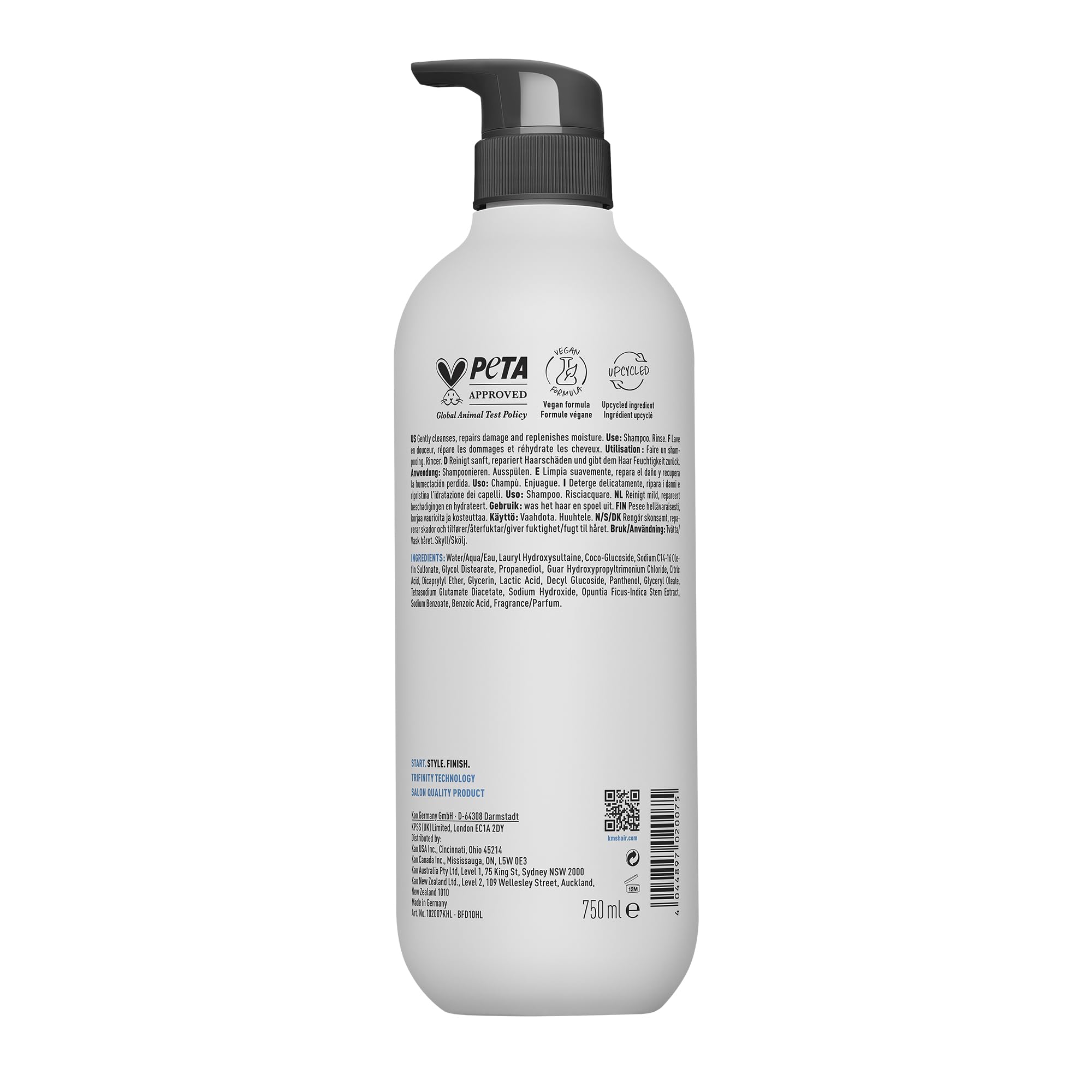 KMS Moistrepair Shampoo - Hydrating & Repairing Hair Care for Dry, Damaged Hair | Salon-Quality Moisturizing Shampoo for Daily Use at Home