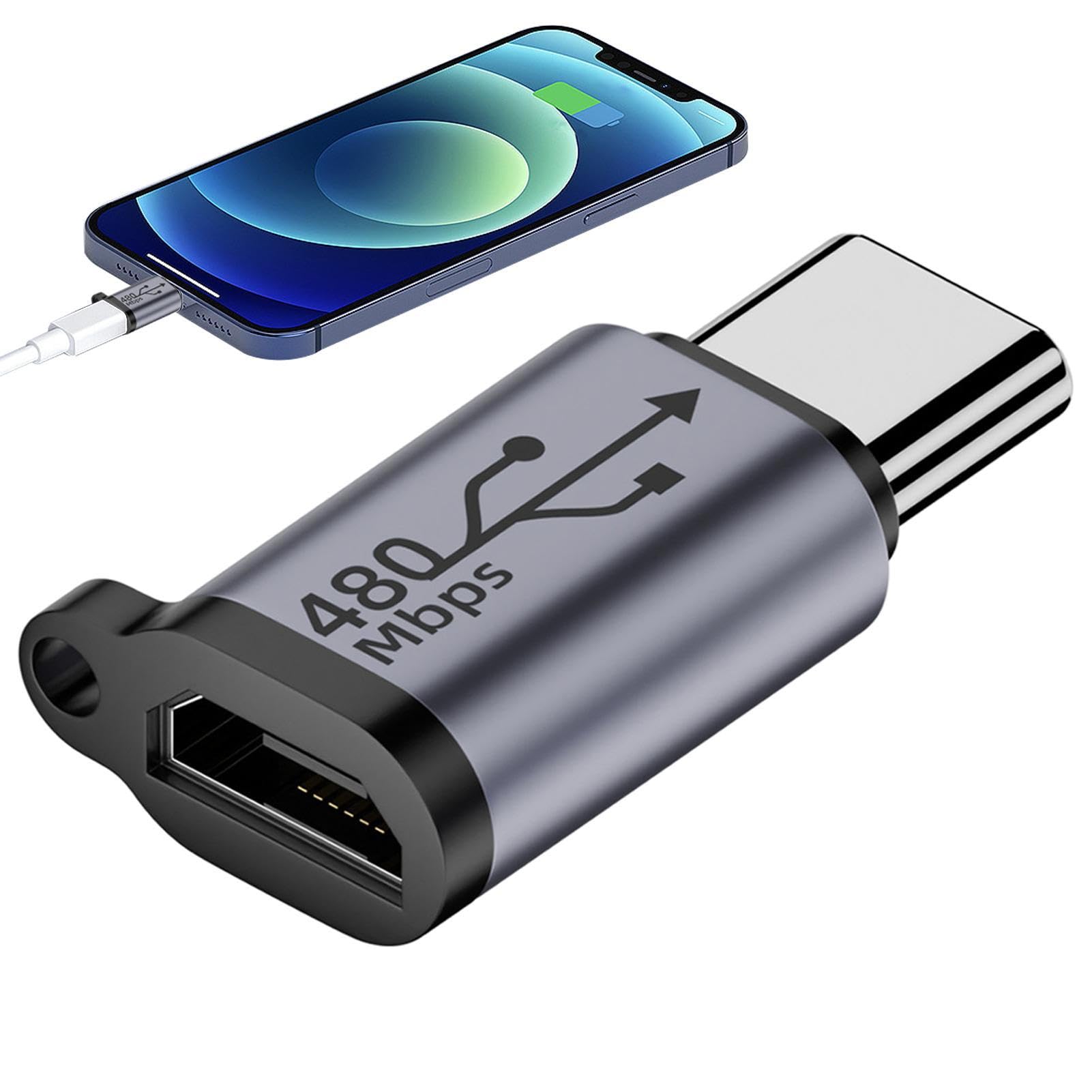 Vigcebit USB to USB C Adapter - High Speed 480Mbps Data Transfer Cable | USB Type A to USB C Converter for Smartphones, Cameras, MP3 Players | Perfect for Charging & File Transfer Between Devices