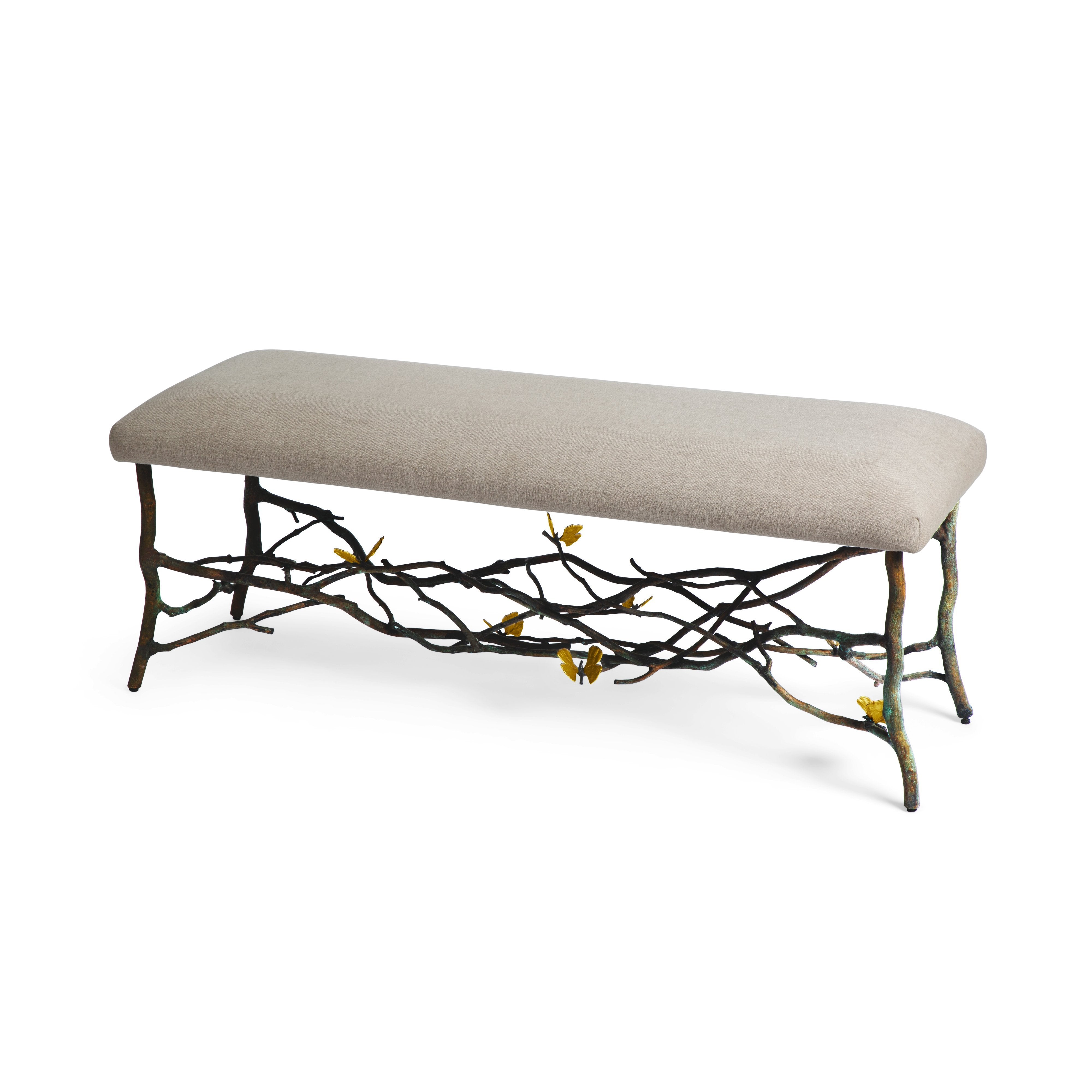 Butterfly Ginkgo Bench - Elegant Outdoor Garden Bench for Patio, Yard, and Park - Perfect for Relaxing and Decorating Your Outdoor Space