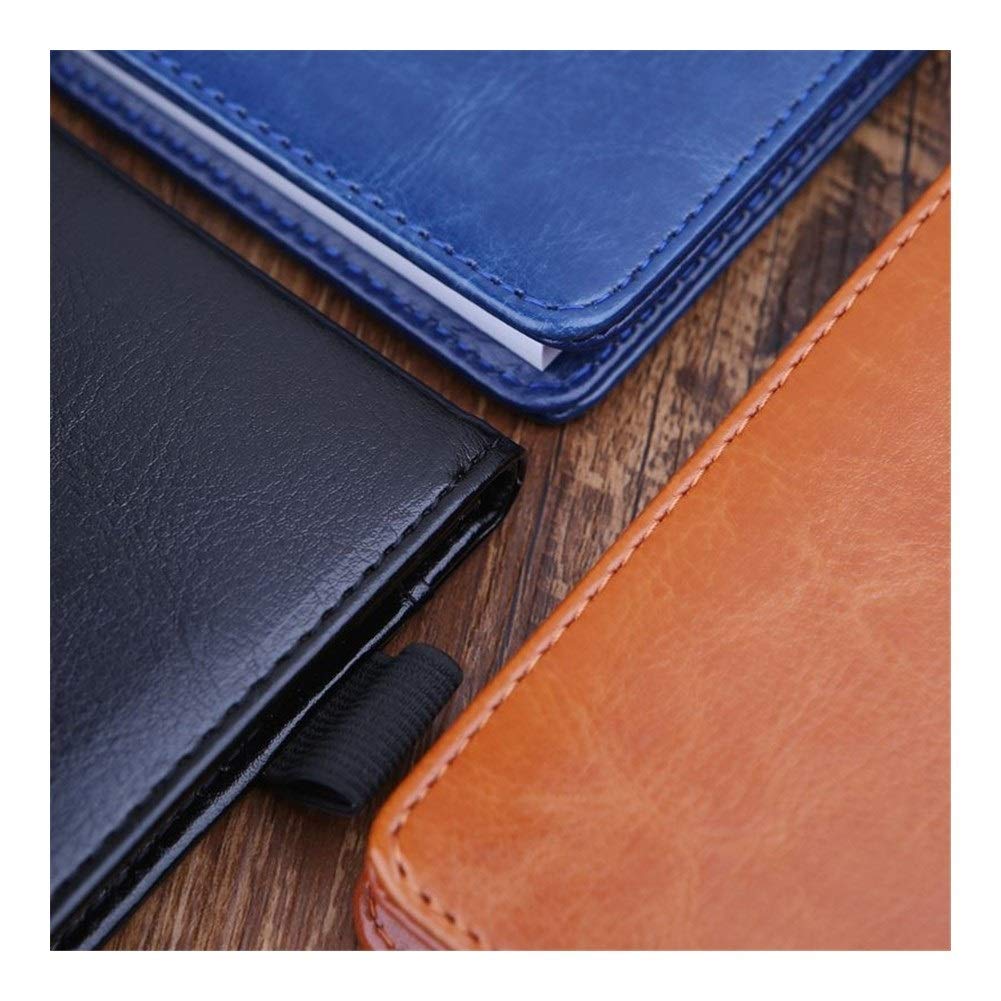 Premium Leather Cover A7 Notebook - Small Pocket Planner for Business, School & Daily Memos | Multifunctional Diary & Notepad | Perfect for Office, College & Personal Organization (Brown)