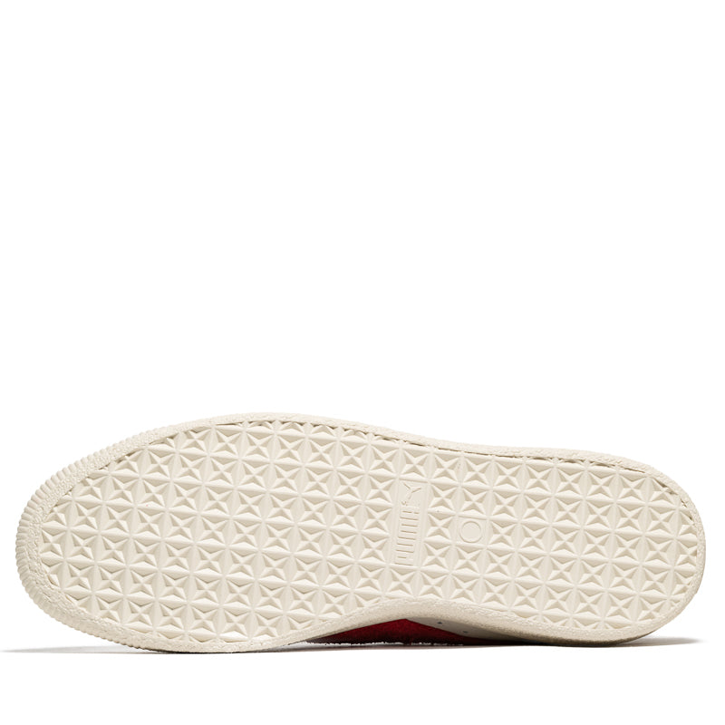 Puma Clyde Neverworn III Basketball Shoes - Warm White/Chalk Red - Men's Retro Sneakers for Streetwear & Casual Wear