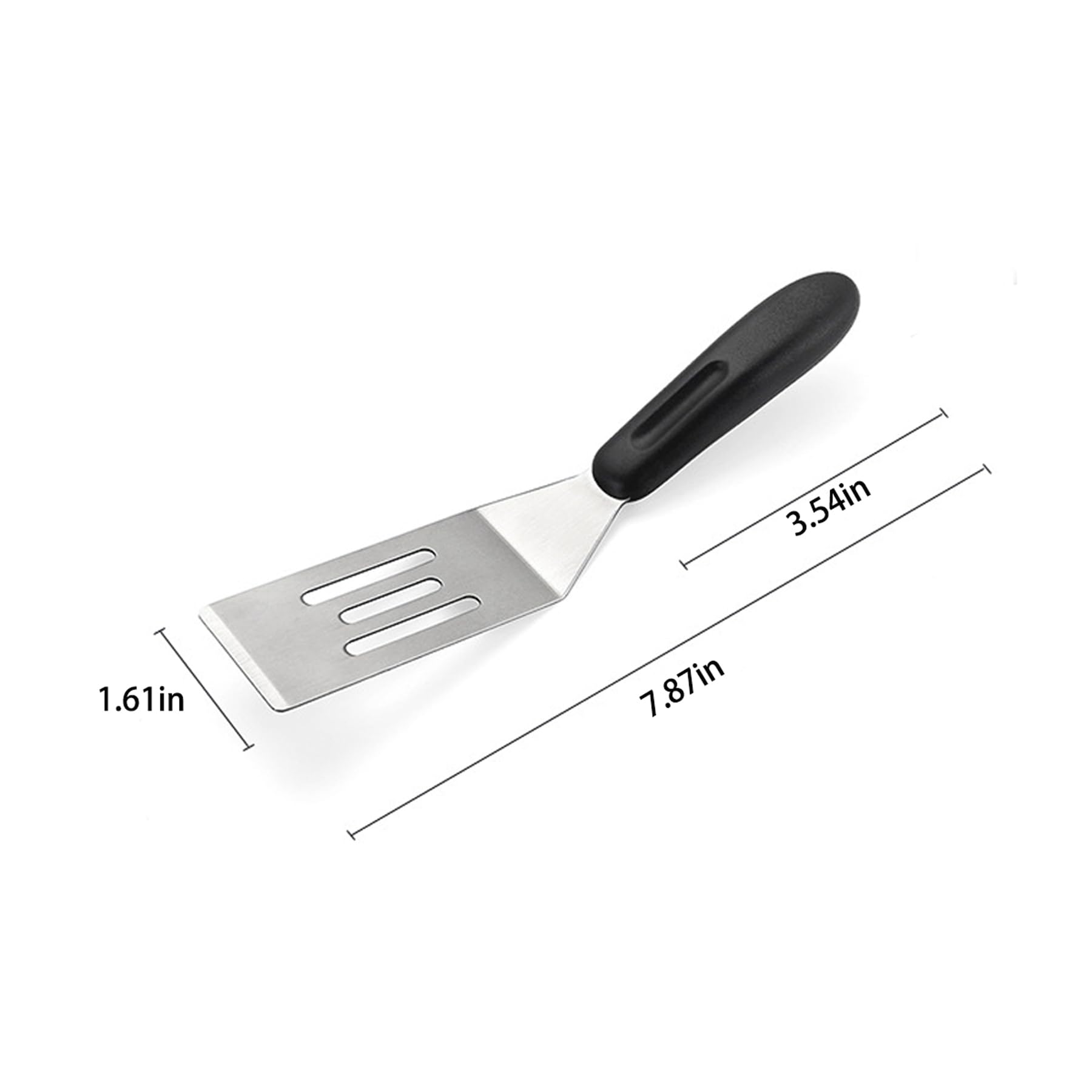 Premium Mini Metal Spatula for Cooking - Small Kitchen Spatula for Cast Iron Skillets, Perfect for Flipping Steaks, Eggs, Brownies & Cookies | Ideal for Baking, Grilling & Camping Use