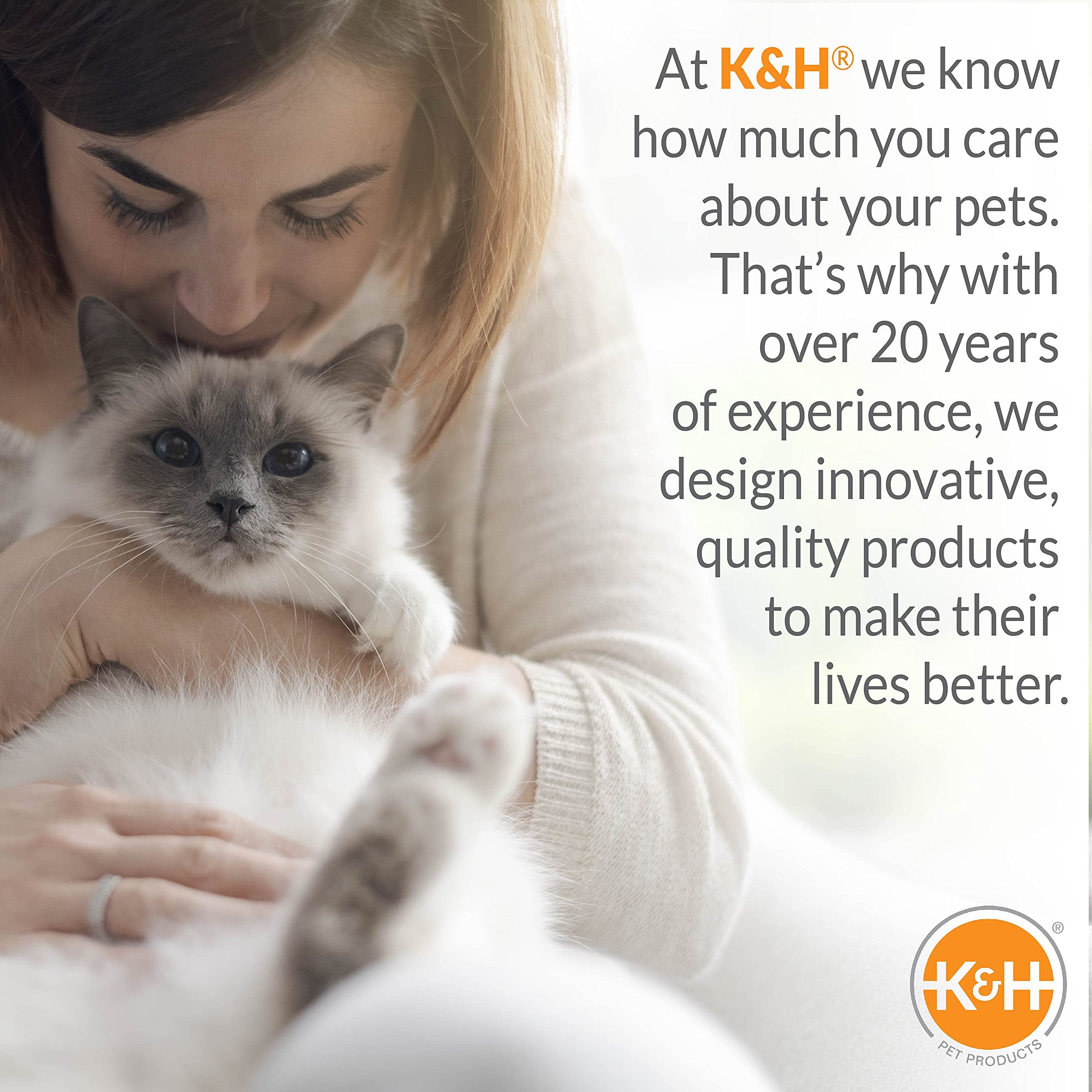 K&H Cat Window Perch Bed - Large Orthopedic Hammock for Indoor Cats, 60 lbs Capacity - Perfect for Sunny Windowsills & Relaxation