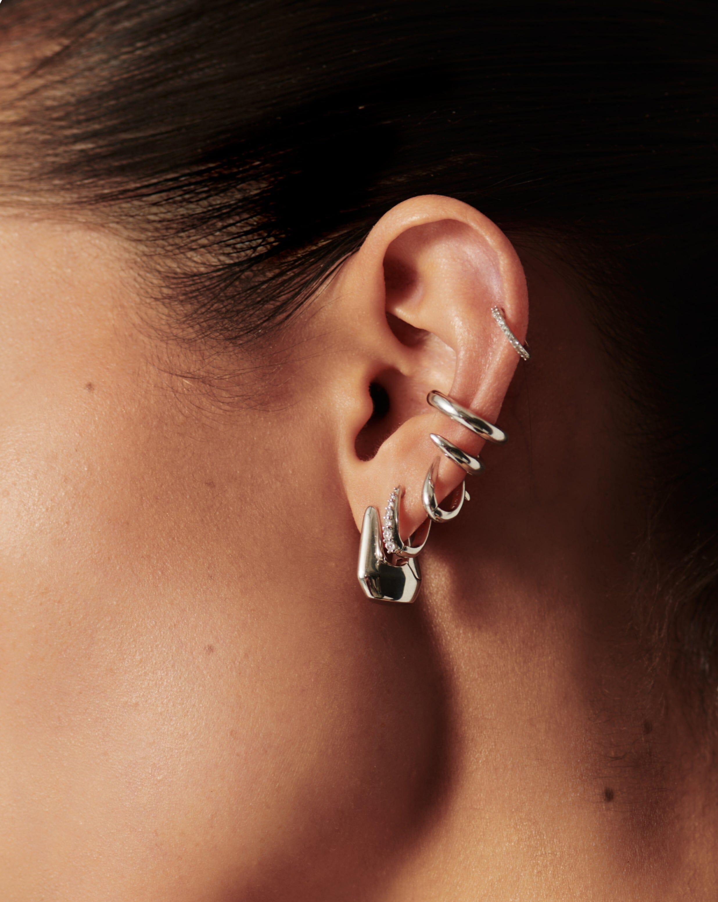 Lucy Williams Arco Small Hoop Earrings - Sterling Silver Minimalist Dainty Hoops | Perfect for Everyday Wear, Gifts & Special Occasions