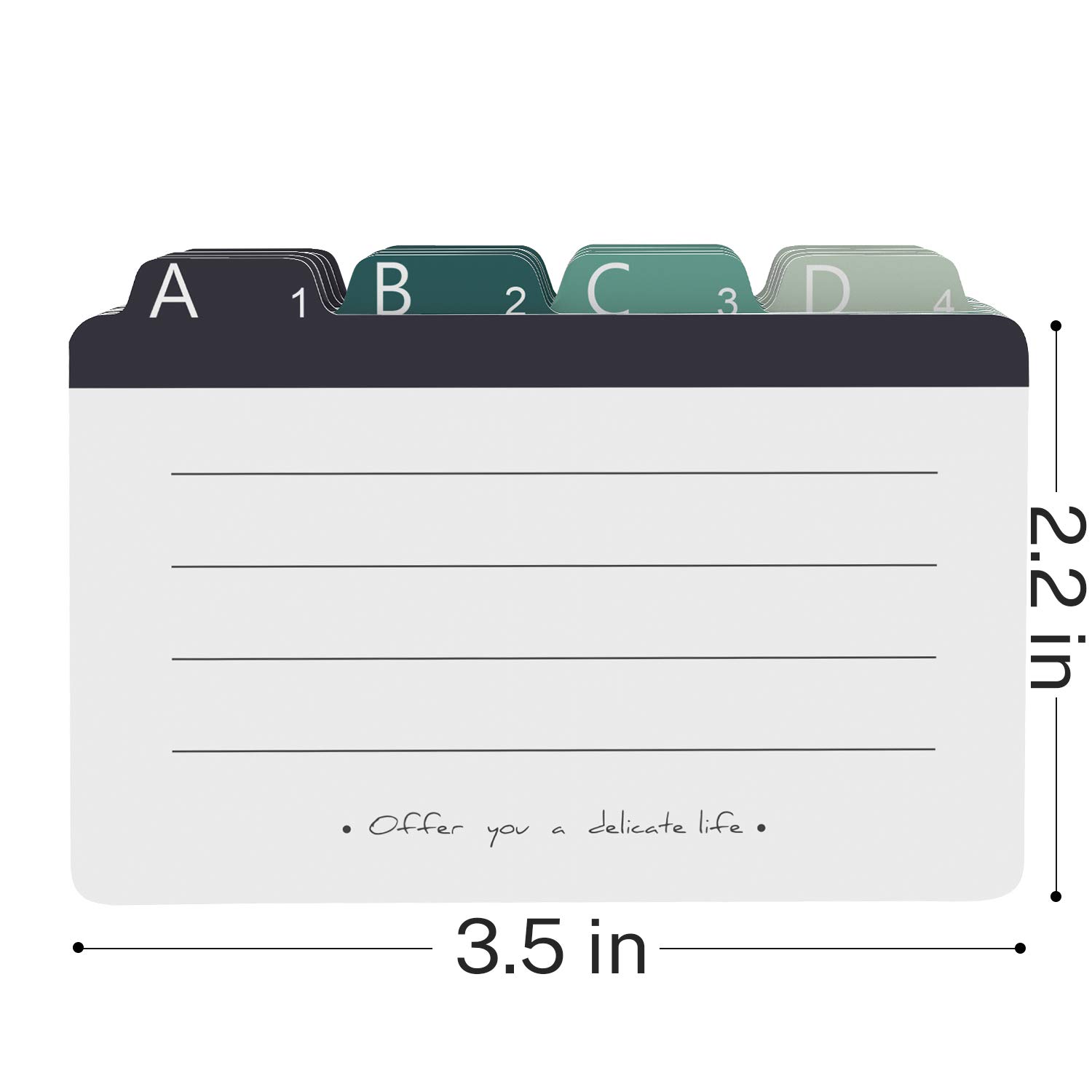 MaxGear Premium Index Cards & Organizer Set - 100 Lined Note Cards with Storage Box for Study, Office & Home Organization