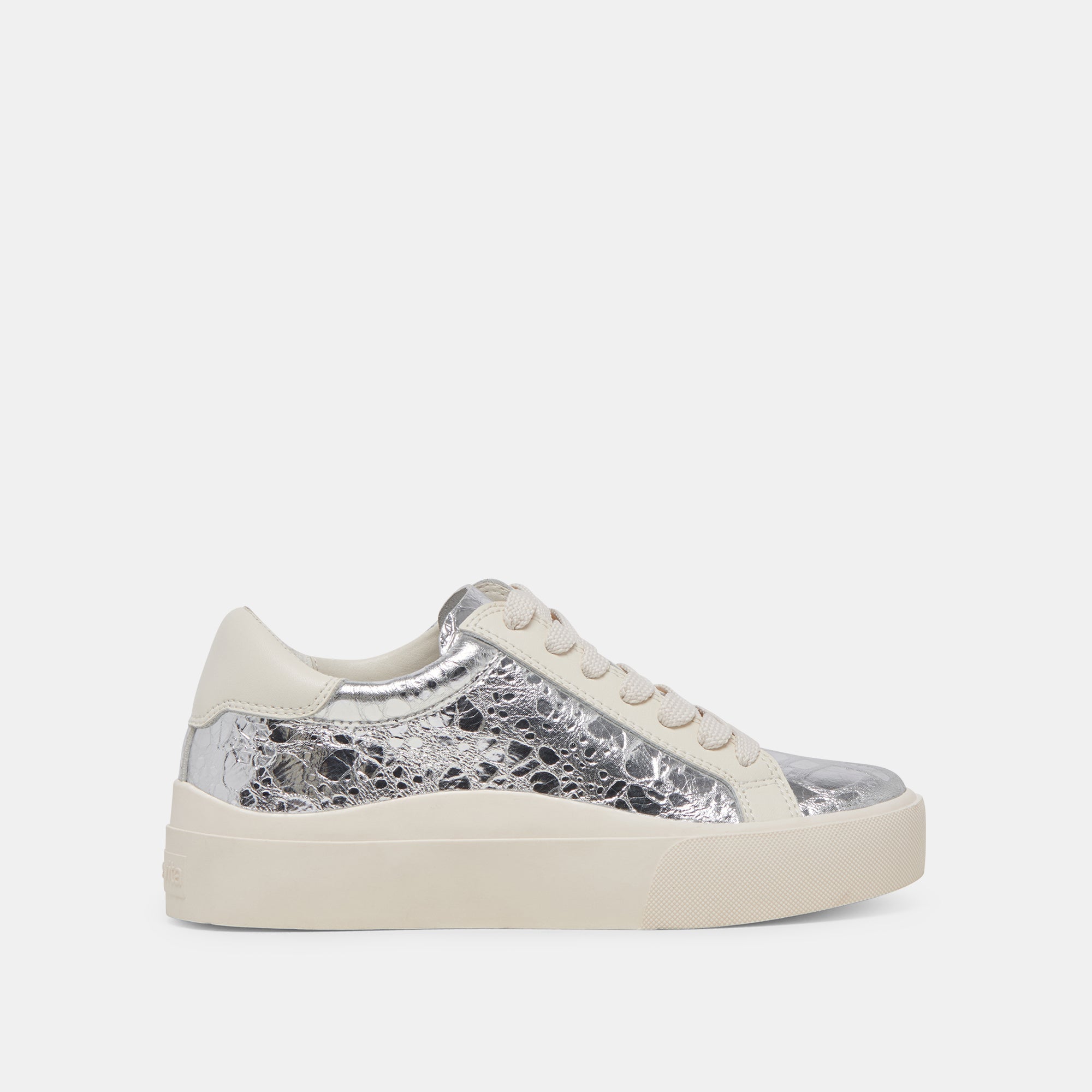 ZAYN 360 Sneakers for Men & Women - Silver Distressed Leather Fashion Shoes - Comfortable Walking & Running Shoes for Casual Wear, Gym, and Outdoor Activities