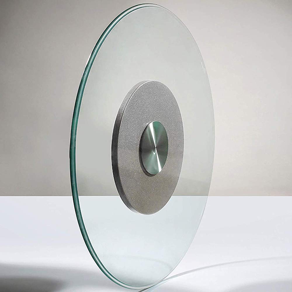YCMY 28 Inch Clear Glass Lazy Susan Turntable - Heavy Duty 10mm Thick Round Rotating Serving Tray for Kitchen, Dining Table, Buffet, and Party Serving - Perfect for Spices, Condiments, and Food Display