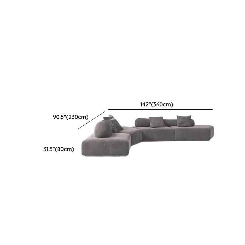 L-Shaped Corner Sectional Sofa with Left Chaise - Modern Living Room Furniture for Small Spaces & Apartments - Perfect for Lounging, Entertaining & Movie Nights