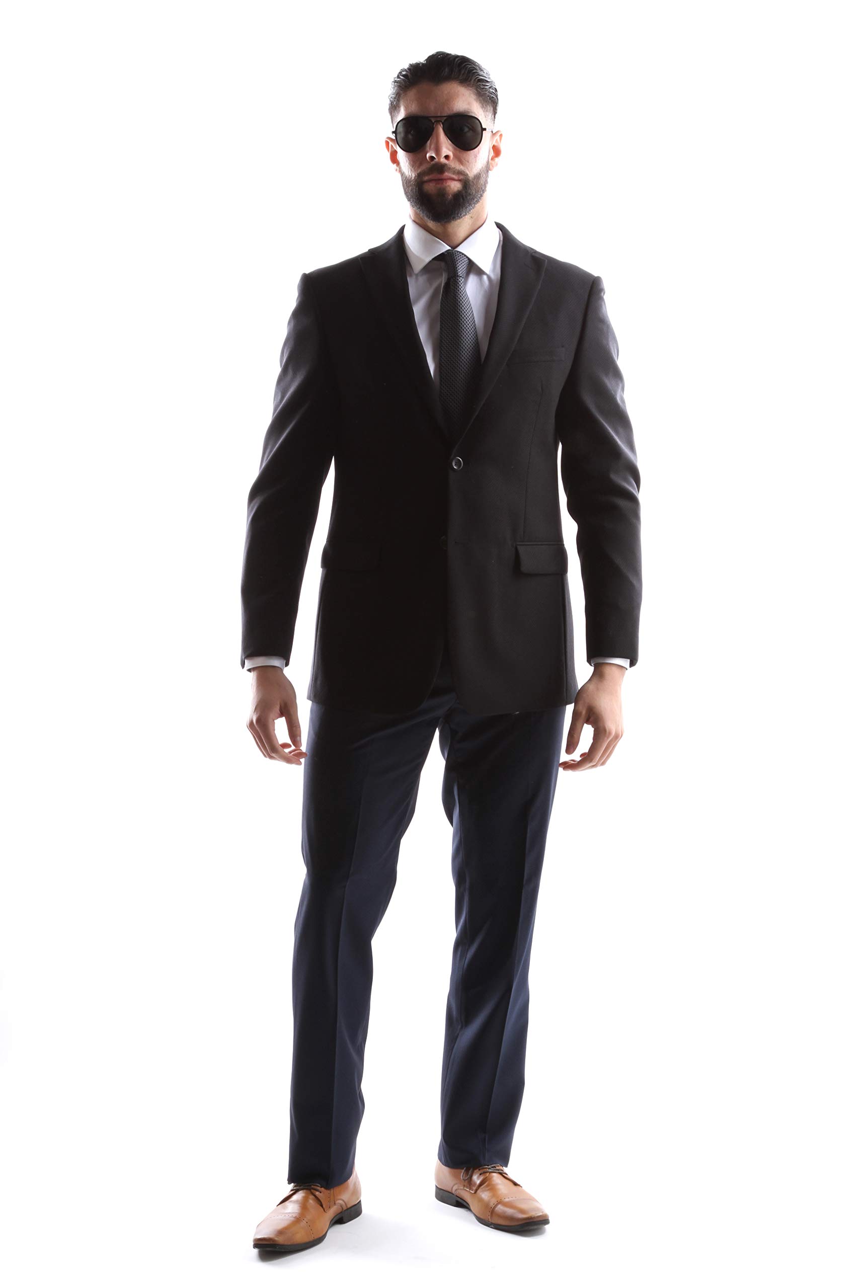 Premium Men's 2-Button Luxury Lambswool Blazer - Formal Business Suit Jacket for Office, Weddings & Special Occasions