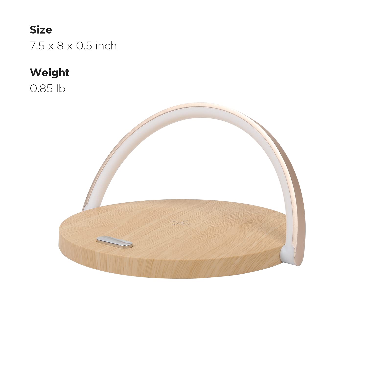 Mooas Modern Wooden Wireless Charging Nightlight - 15W Fast Wireless Charger with Touch Control & 3-Level Brightness - Compatible with iPhone 15/14/13, Galaxy S24/S23/S22, AirPods - Perfect for Bedside, Office & Nightstand Charging
