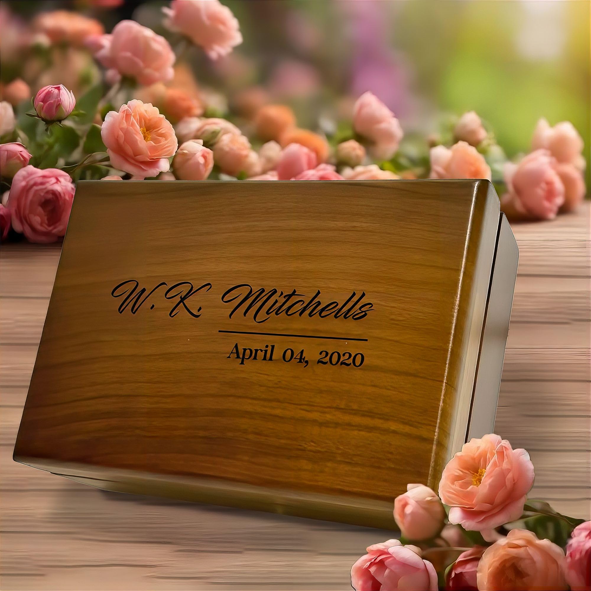 Personalized Memory Box - Custom Engraved Keepsake Box for Couples | Wedding, Anniversary & Birthday Gift for Husband or Wife | Monogrammed Jewelry Storage Box | Perfect for Preserving Wedding Vows, Love Letters & Special Mementos
