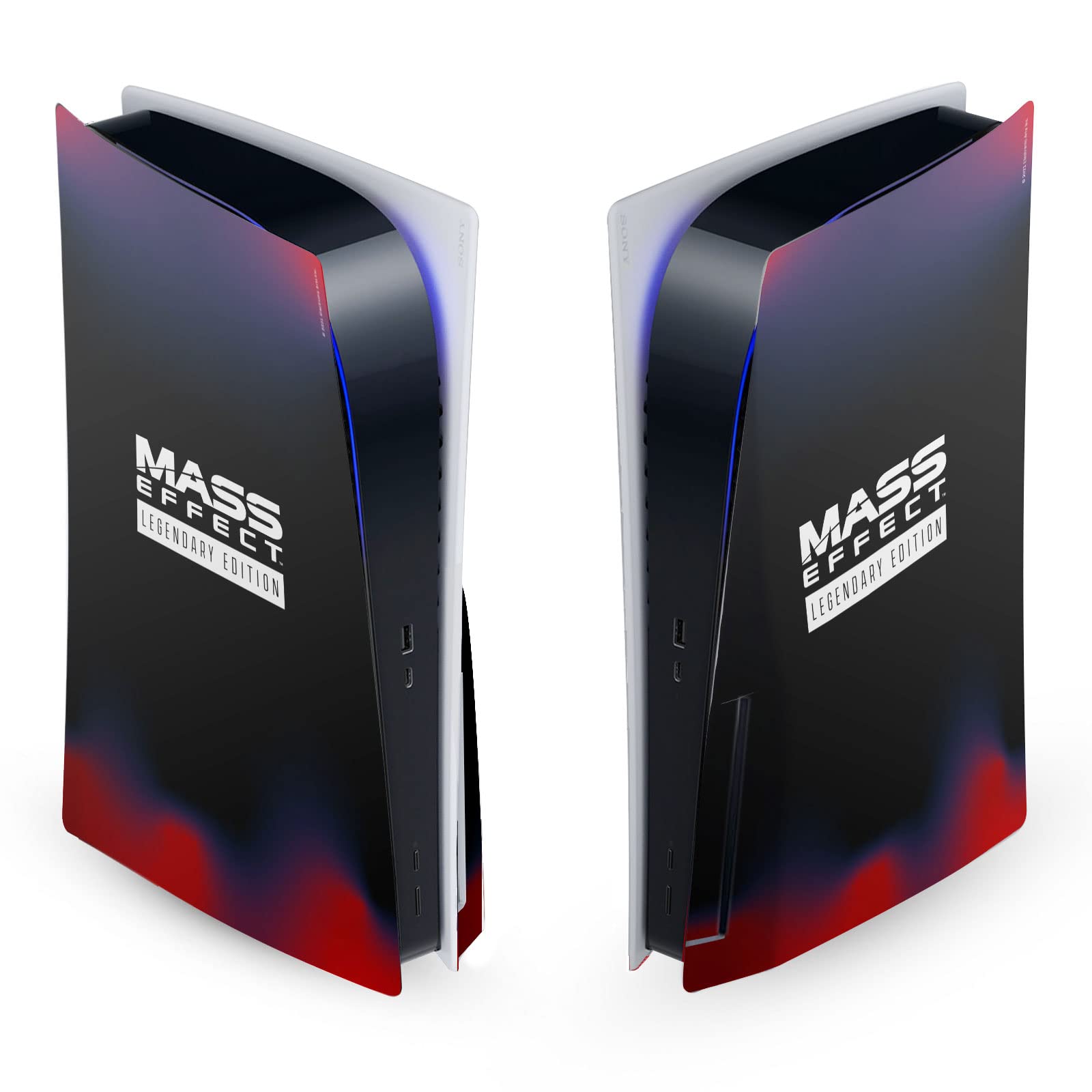 Official EA Bioware Mass Effect Logo Vinyl Skin Decal Compatible with Sony PlayStation 5 PS5 Disc Edition Console - Legendary Gaming Graphics for Custom Console Protection & Style
