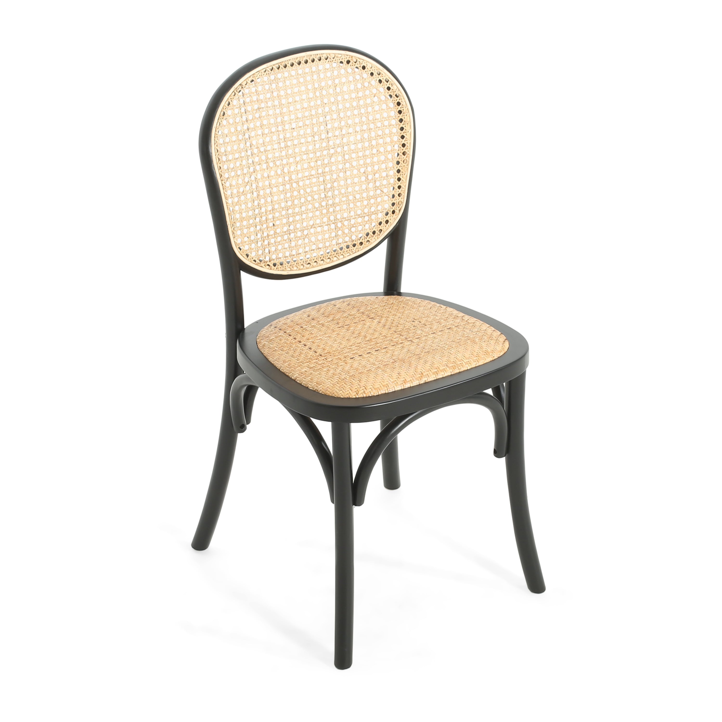 Modern Dining Chairs Set of 2 - Sturdy Wooden Kitchen Chairs with Padded Seats - Perfect for Dining Room, Kitchen, Breakfast Nook & Small Spaces