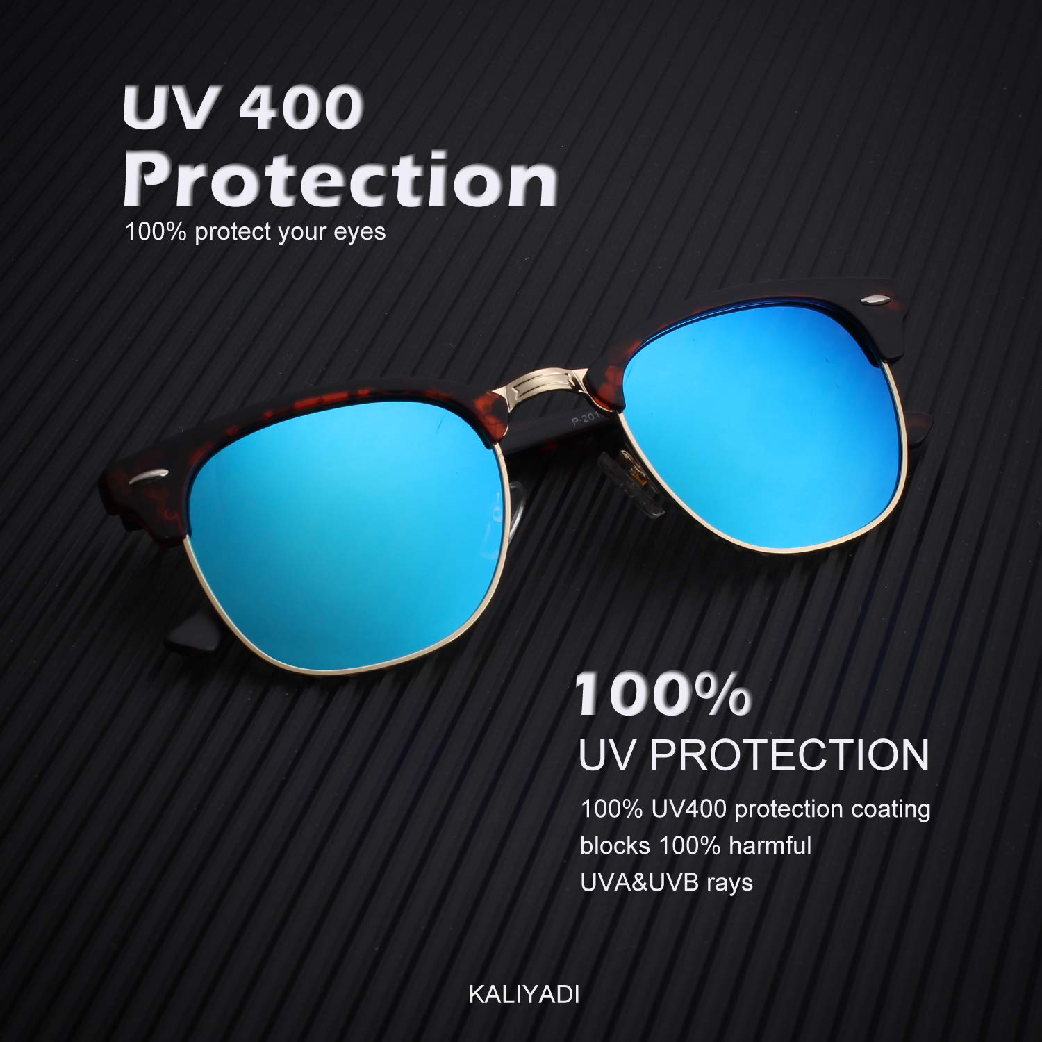 Polarized Sunglasses for Men & Women - UV Protection Unisex Sun Glasses for Driving, Outdoor Sports & Beach - KALIYADI