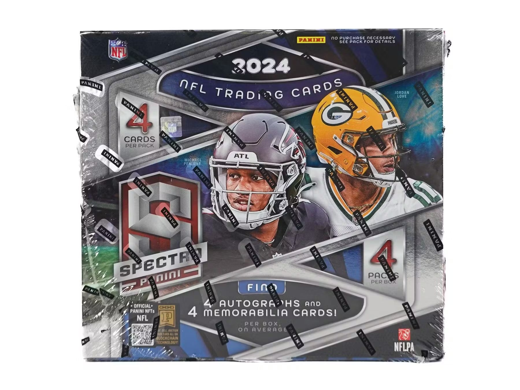 2024 Panini Spectra Football Hobby Box - 12 Packs with Autographs & Memorabilia Cards - NFL Trading Cards for Collectors & Fantasy Football Fans - Perfect for Gifts, Investments & Game Day Excitement