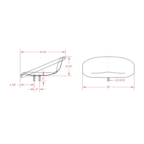 Black Vinyl Padded Steel Pan Seat - Comfortable & Durable for Kitchen, Restaurant, and Commercial Use