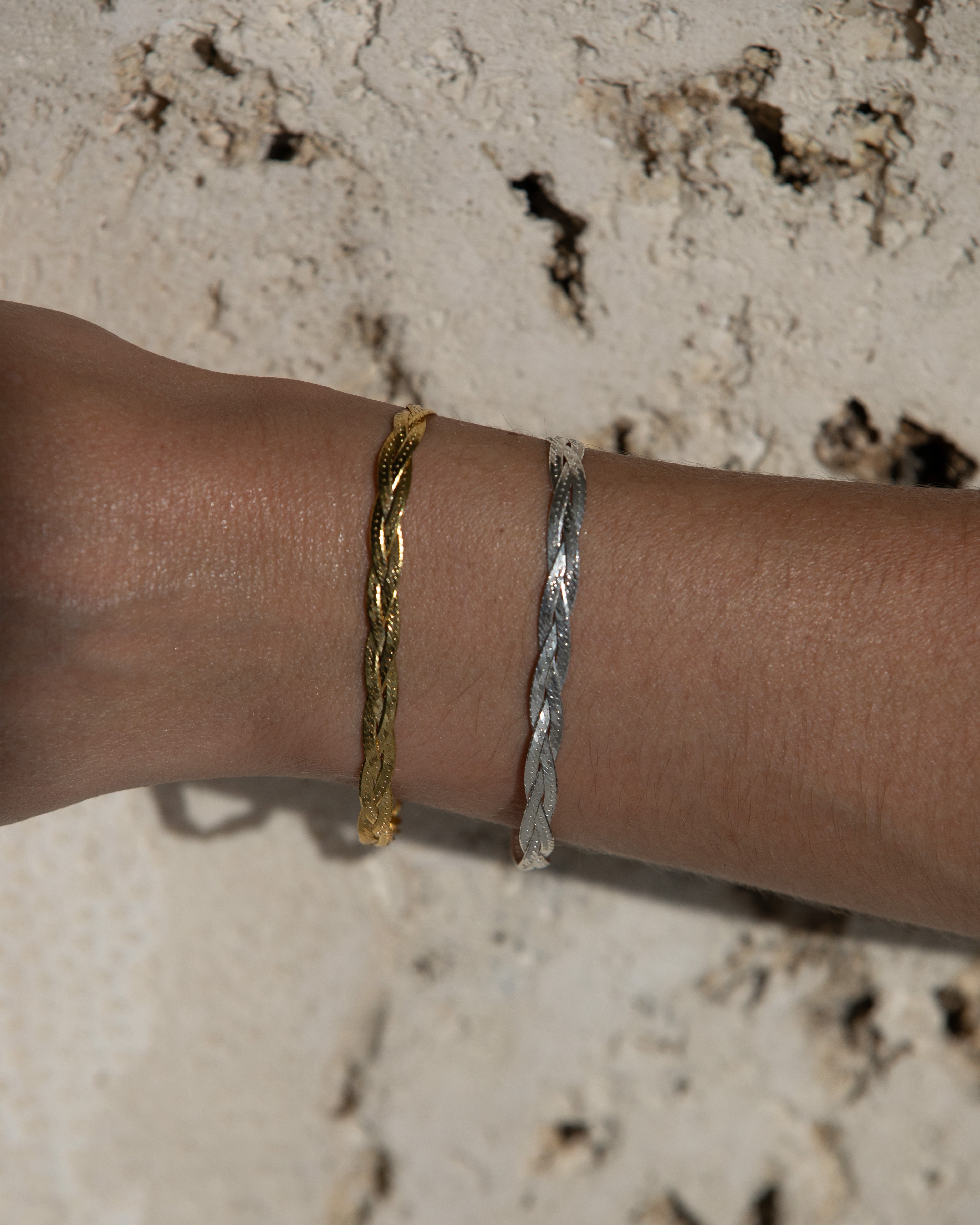 Braided Herringbone Bracelet for Women - Sterling Silver Jewelry Gift for Mom, Wife, Girlfriend - Elegant & Durable Handmade Accessory for Everyday Wear & Special Occasions