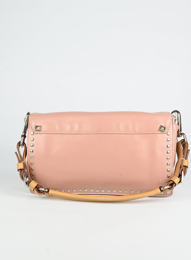 Prada Powder Pink Leather Handbag - Luxury Women's Purse for Work, Travel & Evening Events