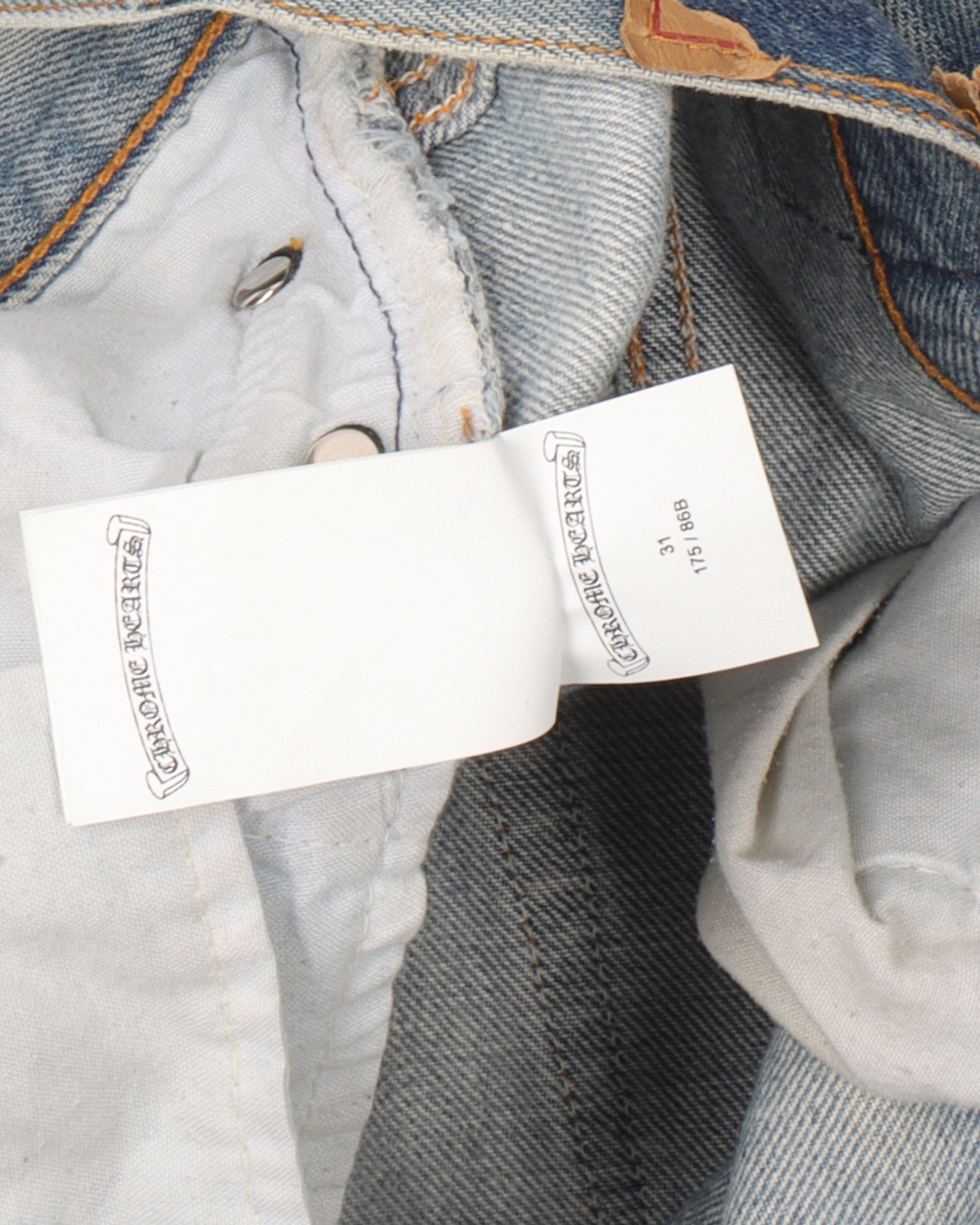 Unique 1 of 1 Patent Leather Cross Patch Levi's Jeans - Vintage Denim Pants for Streetwear & Fashion Collectors
