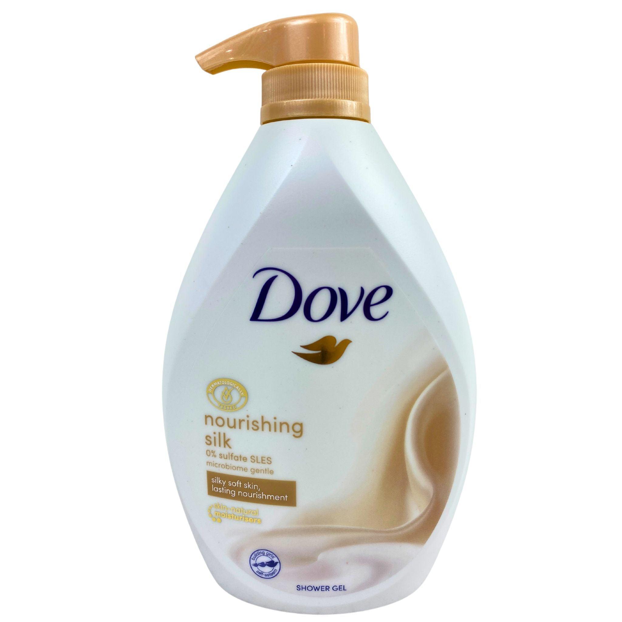 Dove Body Wash Nourishing Silk with Pump 720ml (4-Pack) - Hydrating & Moisturizing Shower Gel for Soft, Smooth Skin - Perfect for Daily Use & Gift Sets
