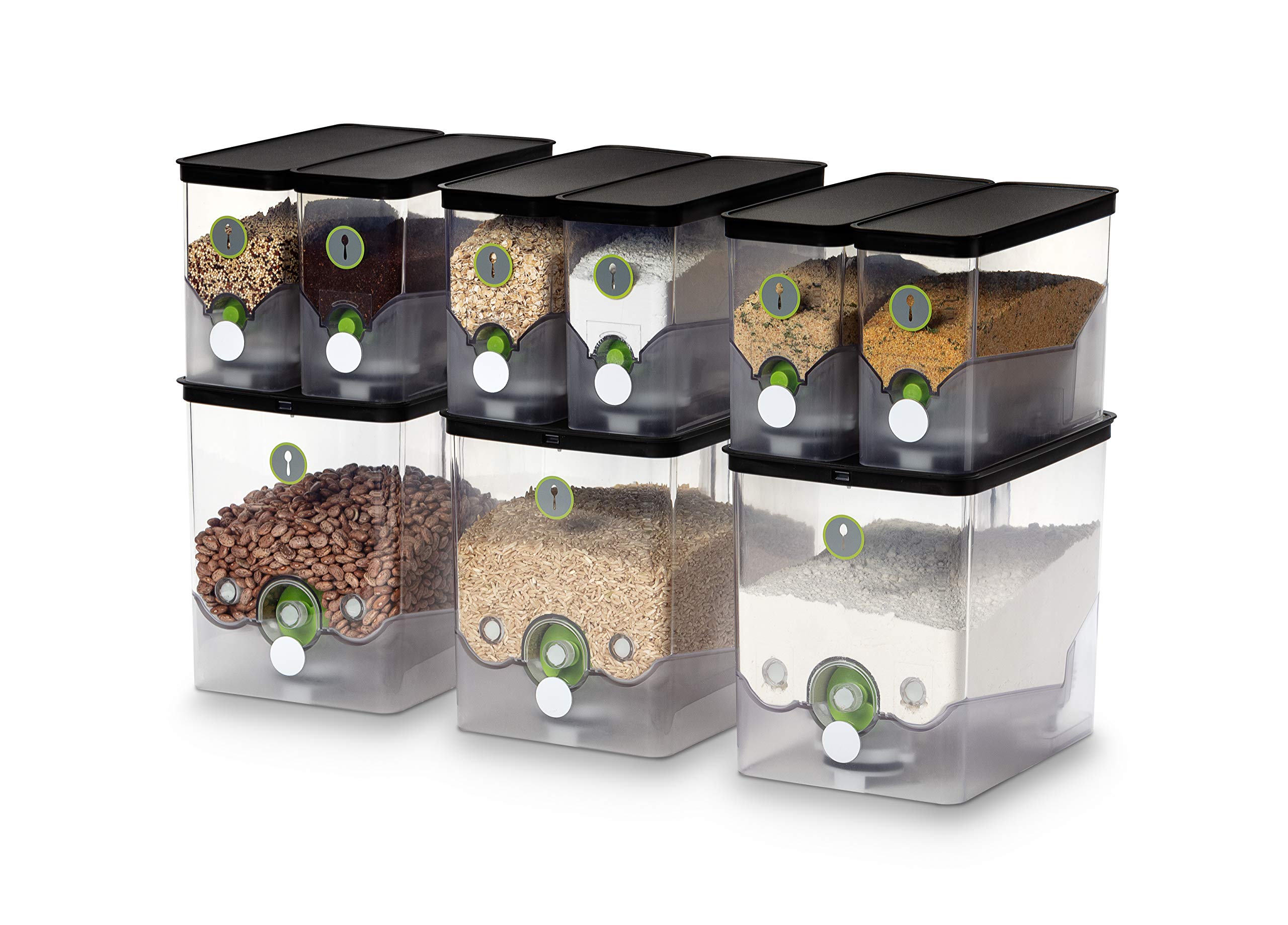 Smart Storage System Starter Kit - Automatic Measuring & Dispensing with Digital Scale Accuracy - Kitchen & Pantry Organization for Spices, Grains & Dry Food Storage - Perfect for Home Chefs & Meal Prep