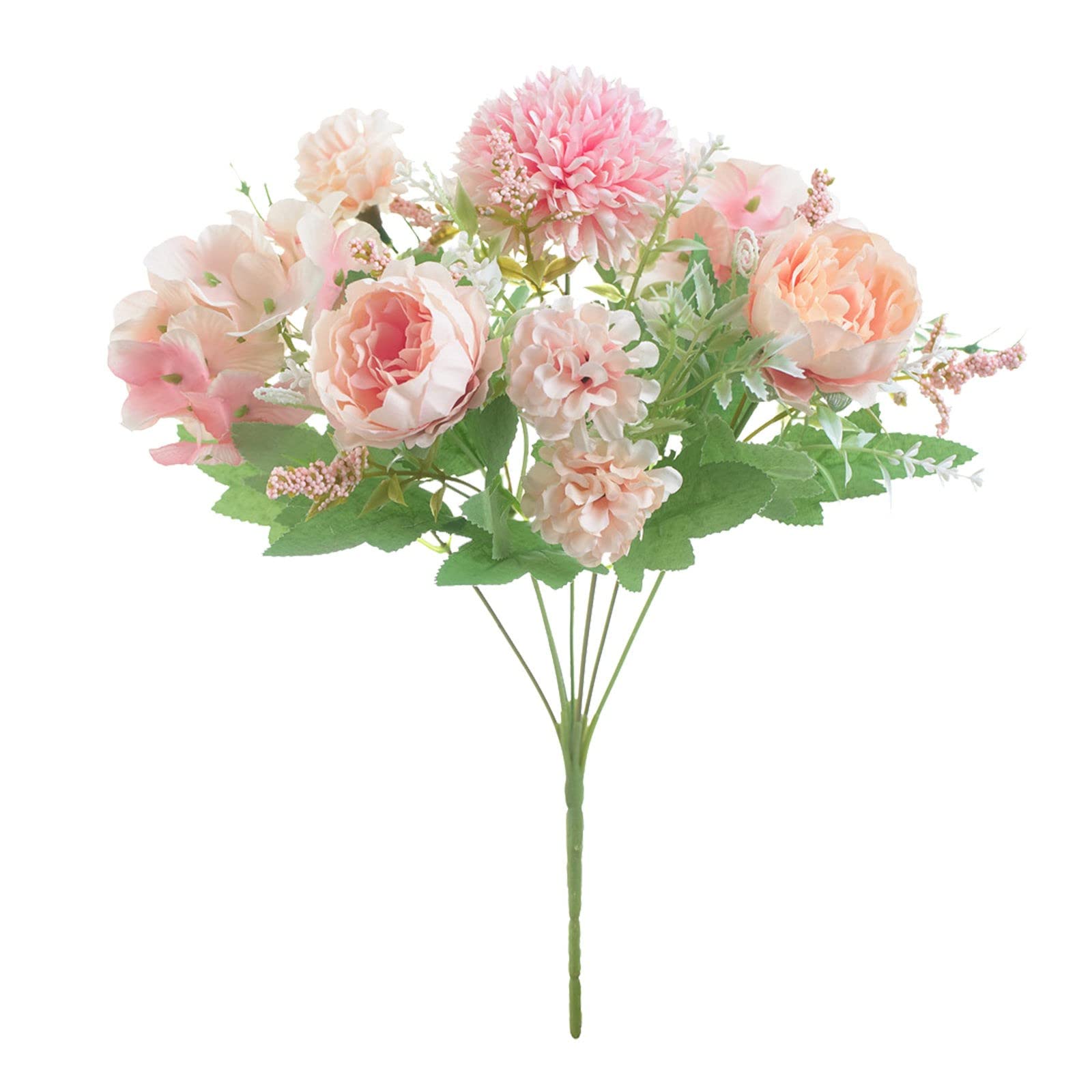 Artificial Silk Rose Flowers - Realistic Fake Floral Bouquet for Wedding Decor, Home Centerpiece, Party Arrangements (Red, One Size) | Perfect for Bridal Shower, Table Decorations & Gift Giving