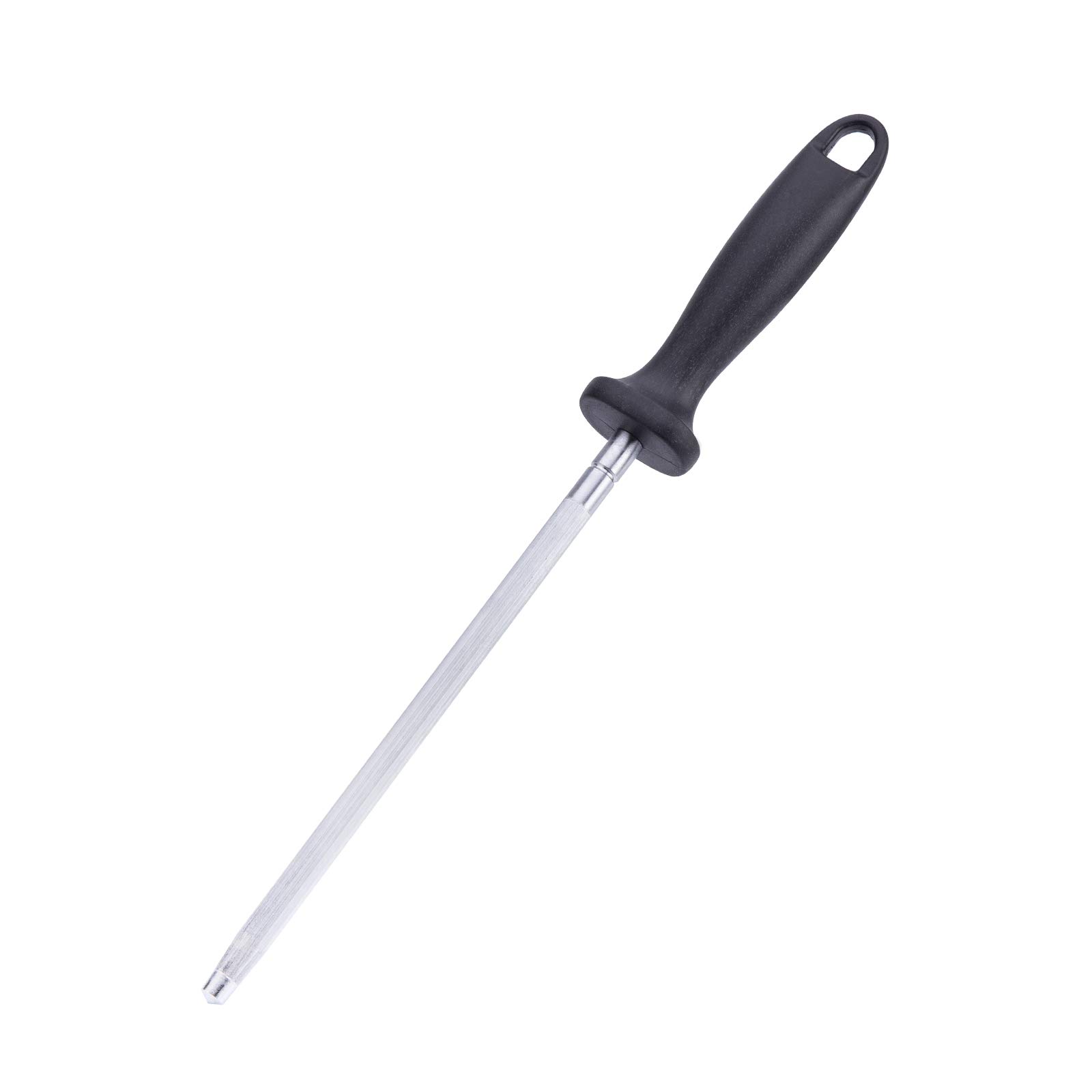 Diamond Professional 8-Inch Knife Sharpener Rod - Tungsten Carbide Honing Steel for Kitchen Knives | Shatterproof & Multi-Sharpener | Perfect for Home Chefs & Professional Cooks
