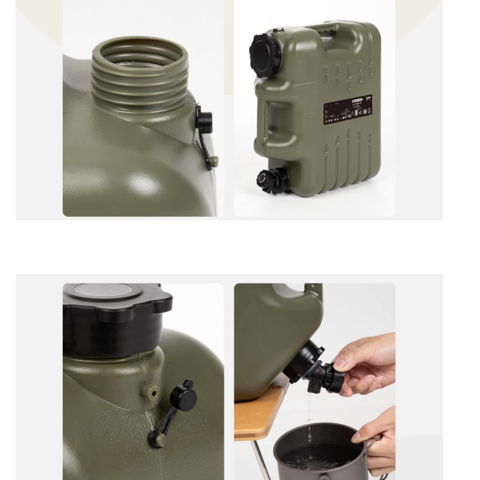 13L/22L Food Grade PC Outdoor Water Bucket with Handle & Faucet - Portable Water Container for Camping, Hiking, Picnics, Emergency Preparedness & Outdoor Adventures