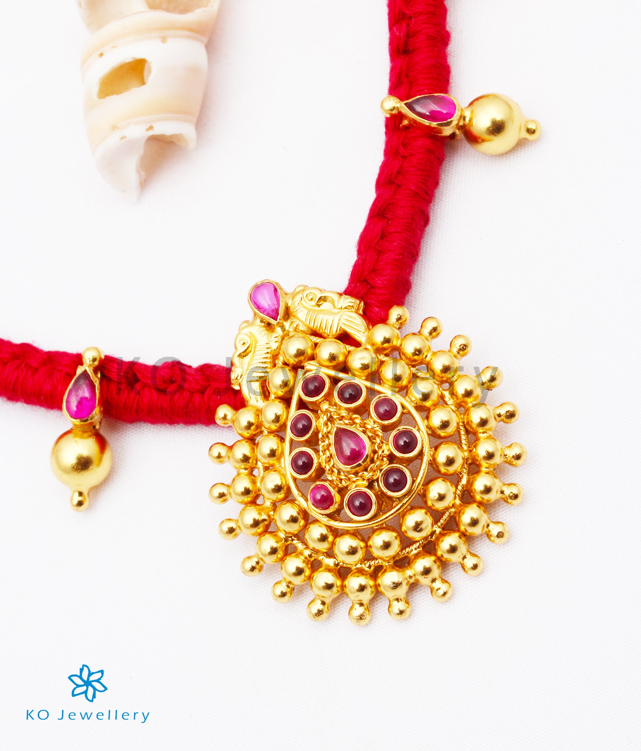 Aradhana Sterling Silver Red Thread Necklace for Women - Elegant Jewelry Gift for Birthday, Anniversary & Everyday Wear