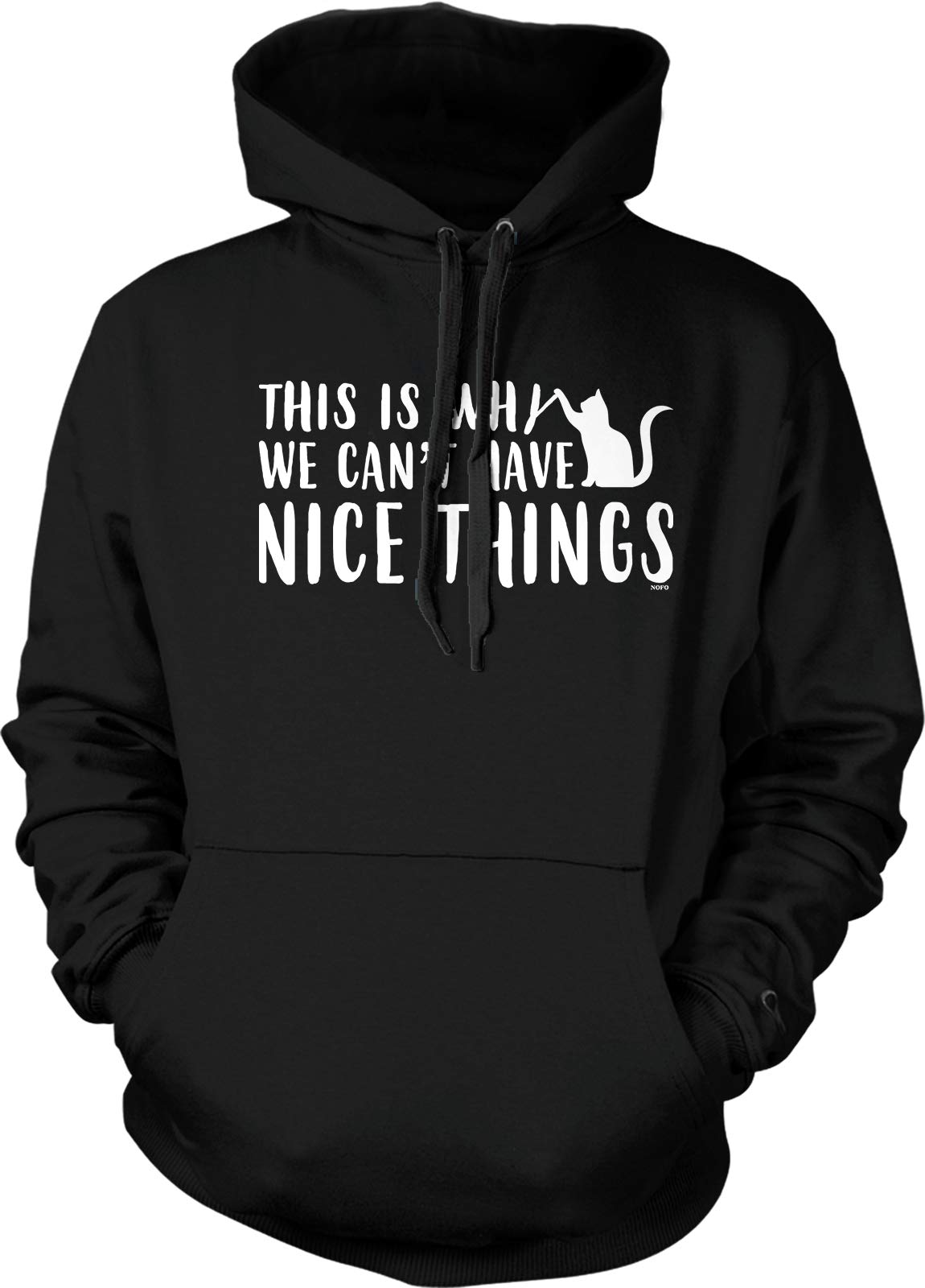 NOFO Clothing Co 'This is Why We Can't Have Nice Things' Funny Hooded Sweatshirt | Casual Streetwear for Men & Women | Perfect for College, Gym, and Everyday Wear