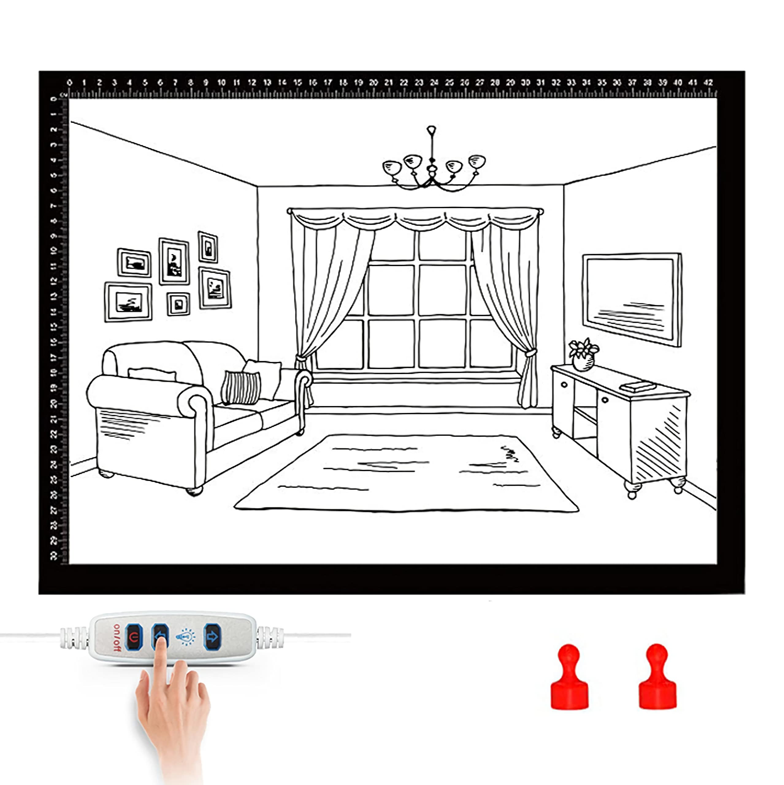 Ultra-Thin Magnetic LED Light Pad for Diamond Painting, Drawing & Tracing - USB Powered Light Box for Artists, DIY Sketching, Tattoo Designing & Animation - Perfect for A1 Size Projects, Home Studio & Crafting