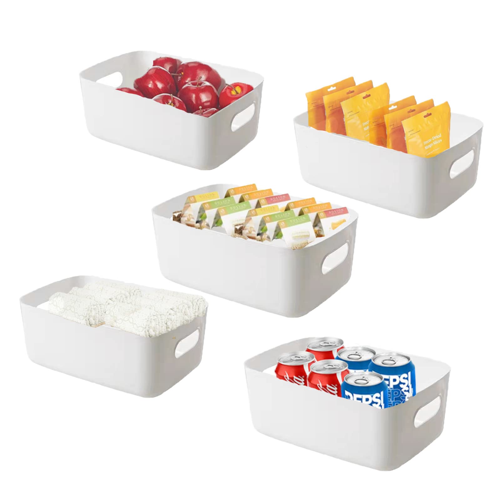Eco-Friendly Plastic Kitchen Organization Bins | Pantry, Fridge, Bathroom & Cabinet Storage Solutions | Durable Containers for Home & Office Organization
