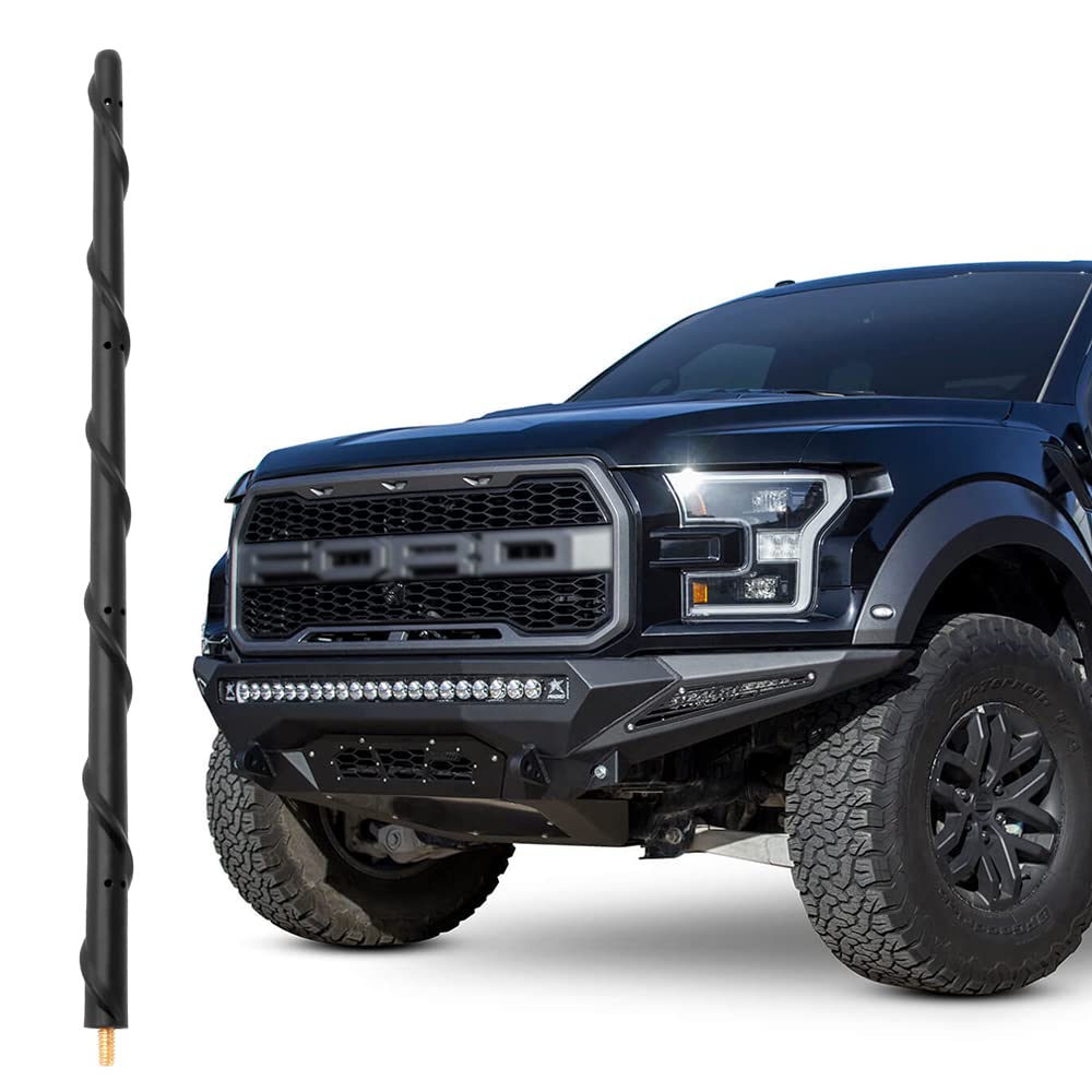 KSaAuto 13 Inch Short Antenna Replacement for 2009-2025 Ford F150, 2017-2025 F250 F350 & 2021-2025 Bronco - Durable Stubby Antenna Upgrade for Better Signal & Sleek Look - Perfect for Off-Roading, Daily Driving & Truck Customization