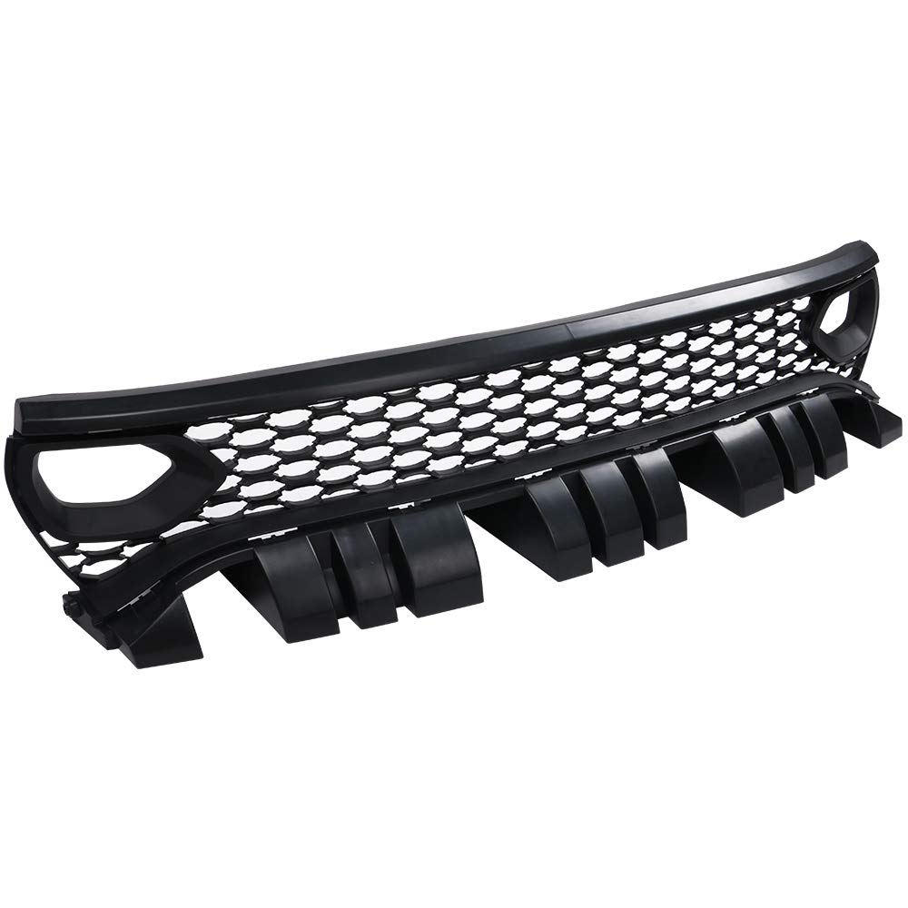 IKON MOTORSPORTS Front Upper Grille Replacement for 2015-2023 Dodge Charger SRT/Scat Pack - PP Front Bumper Grille Upper Grill Guards - Perfect for Car Upgrades & Street Racing Style