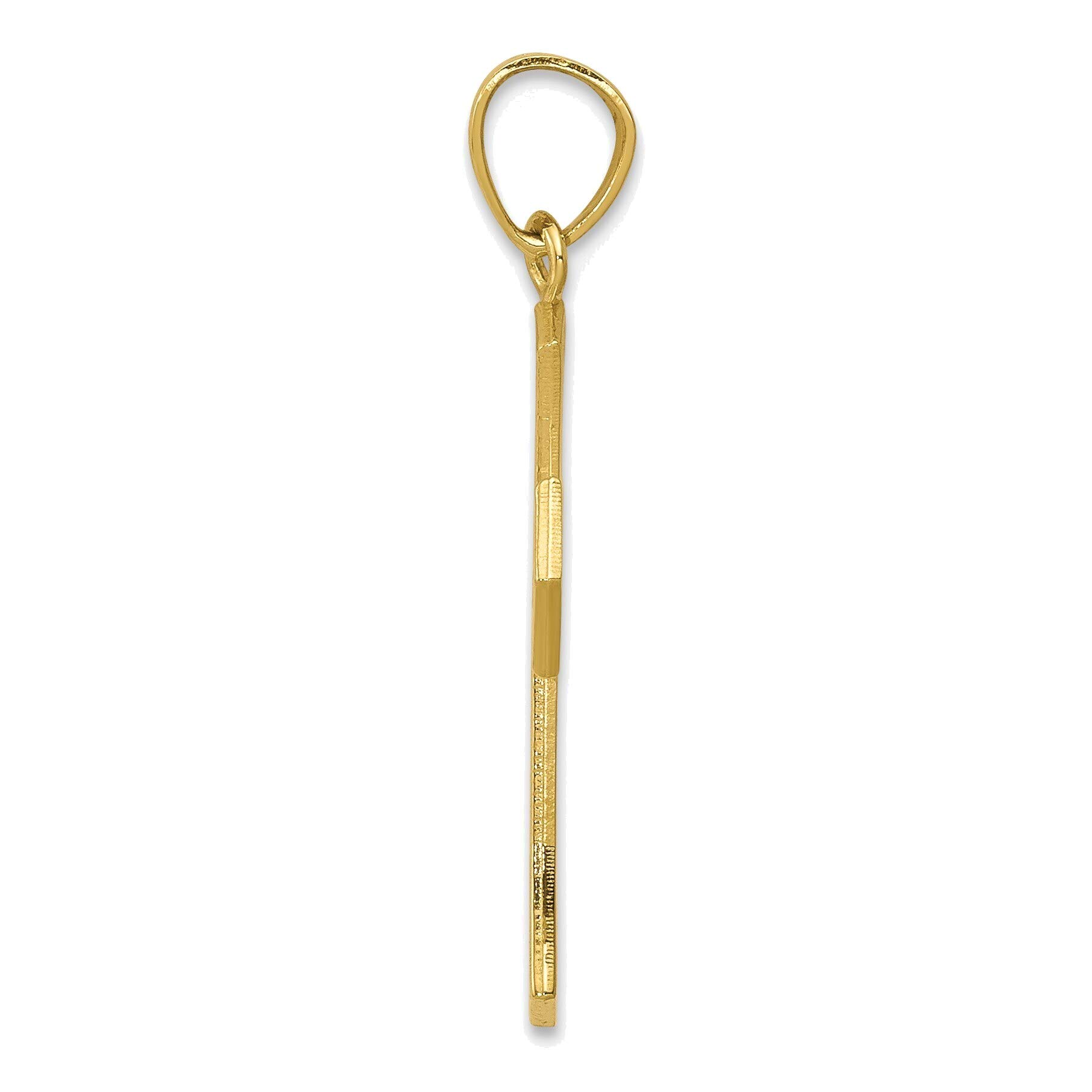 10K Yellow Gold Reversible Jesus Cross Pendant Necklace for Women - Bonyak Jewelry Passion Collection, Perfect for Gifts, Church, and Everyday Wear