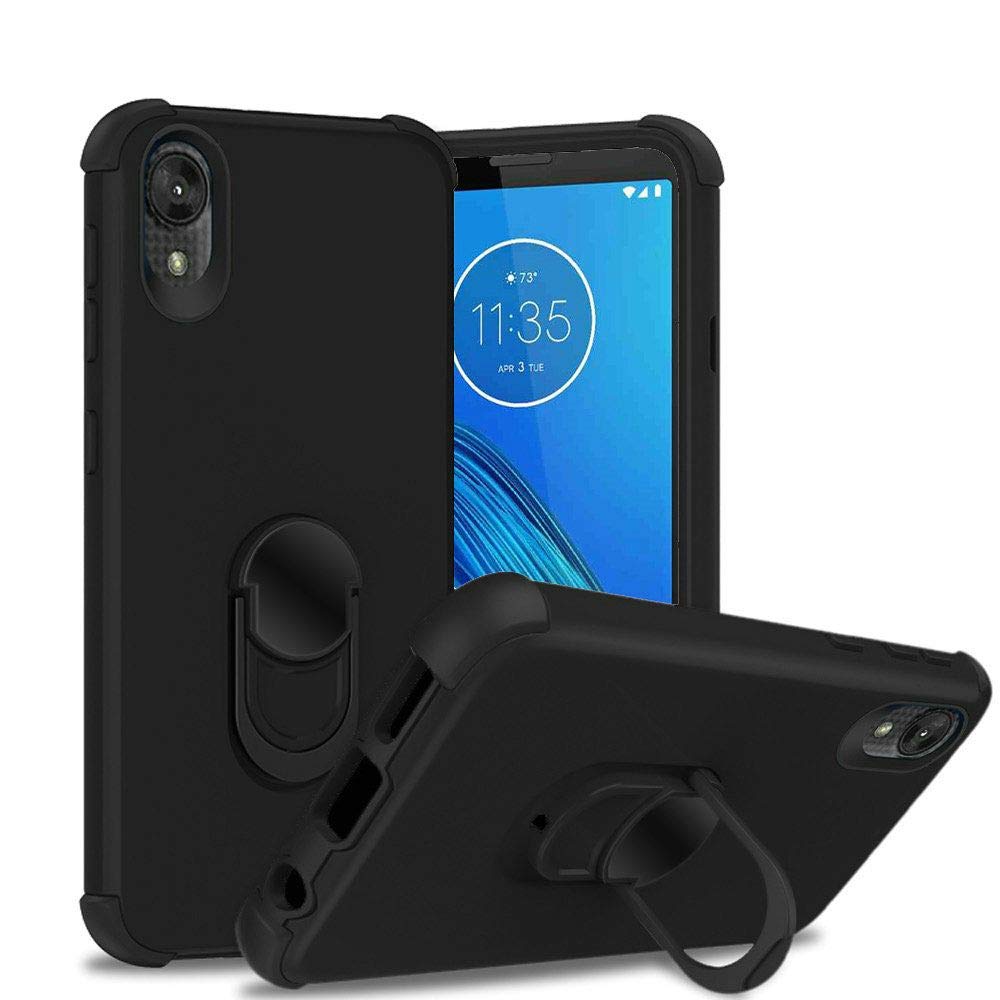 SOGA Hybrid Magnetic Phone Case for Samsung Galaxy A10e & A20e - Shockproof Protective Cover with Ring Stand & Car Mount - Perfect for Driving, Travel & Everyday Use (Black)